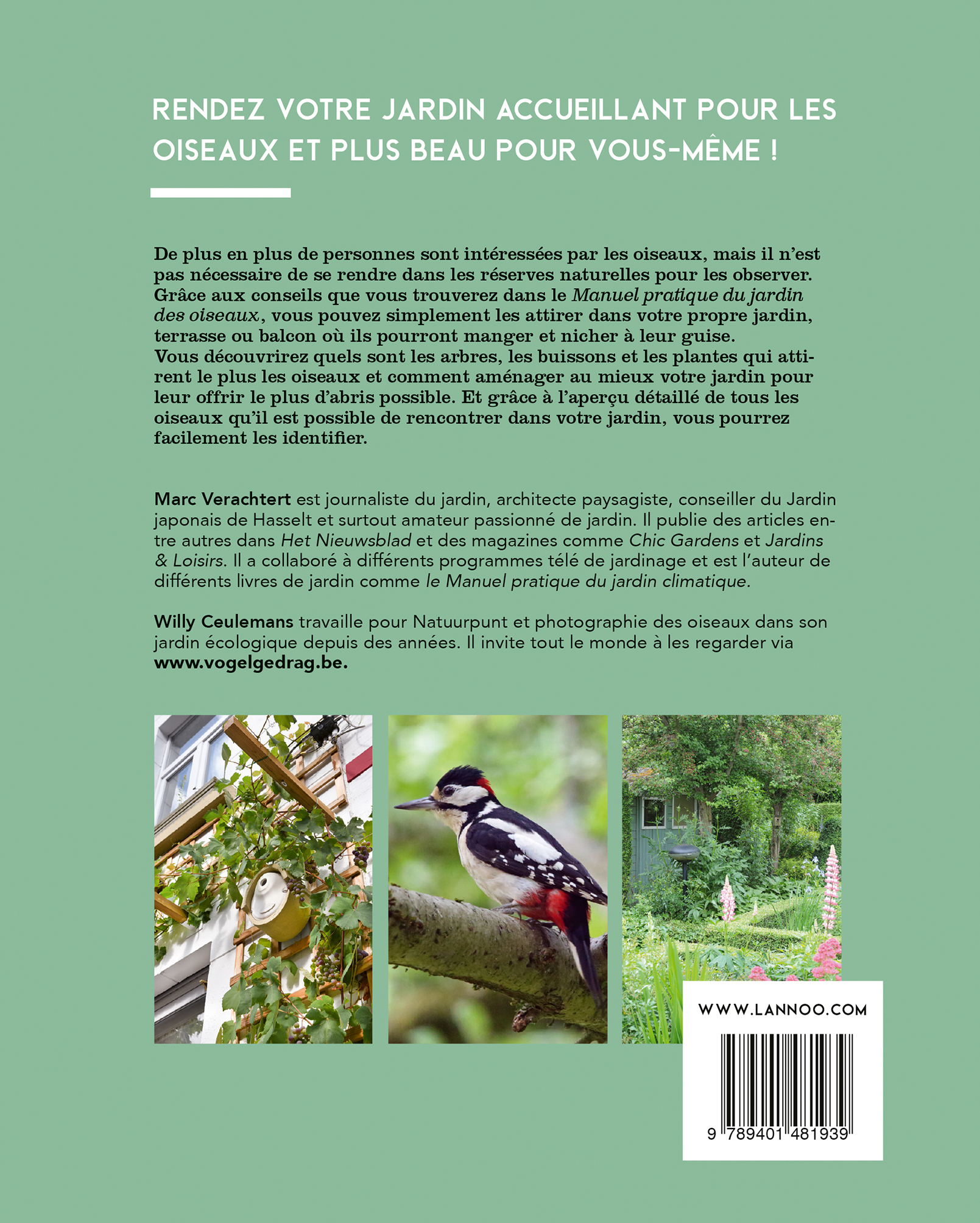 Manuel pratique du jardin des oiseaux - Marc Verachtert, Willy Ceulemans - LANNOO