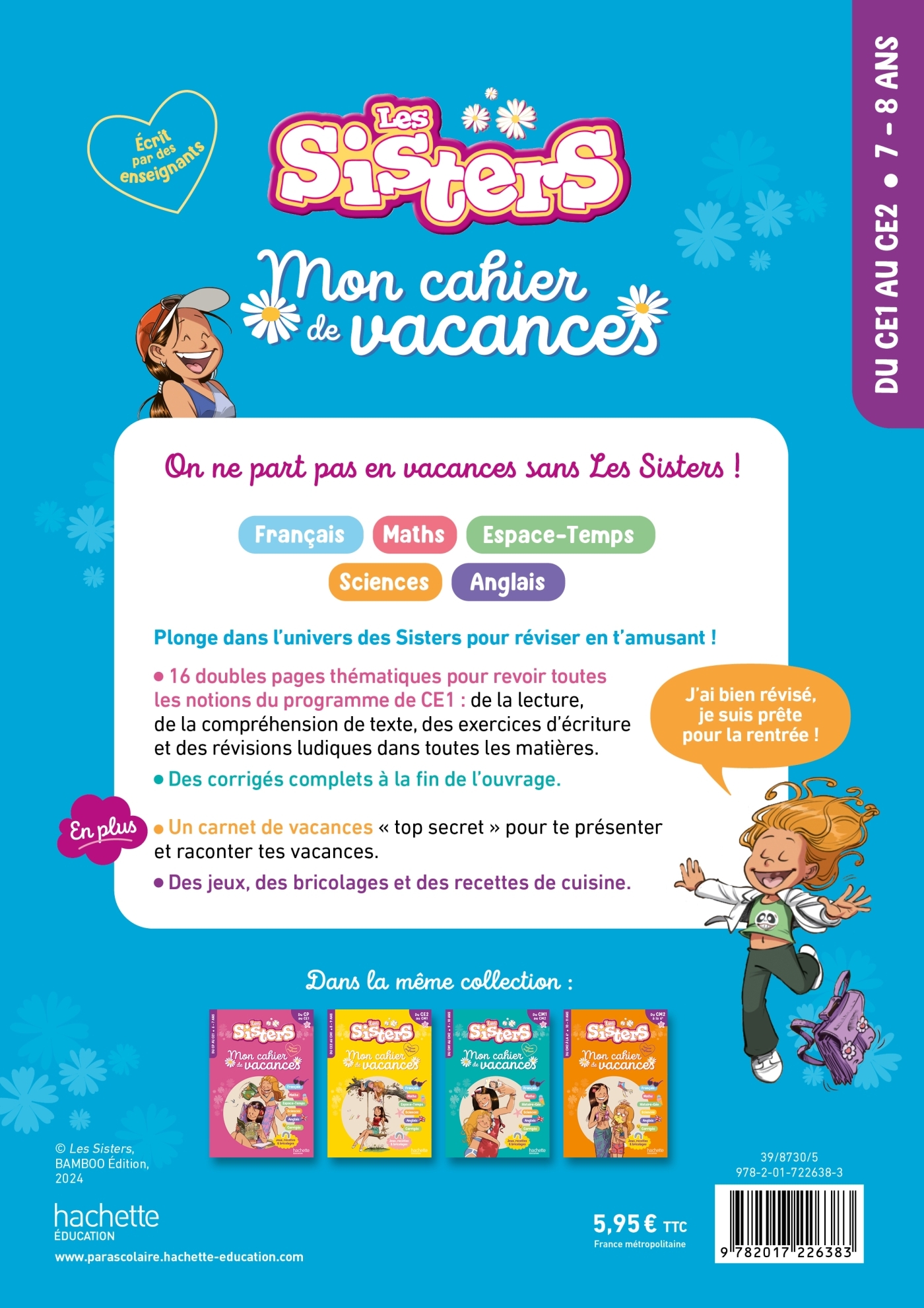 Les Sisters - Mon cahier de vacances 2025 - Du CE1 au CE2 - Marion Fallot - HACHETTE EDUC