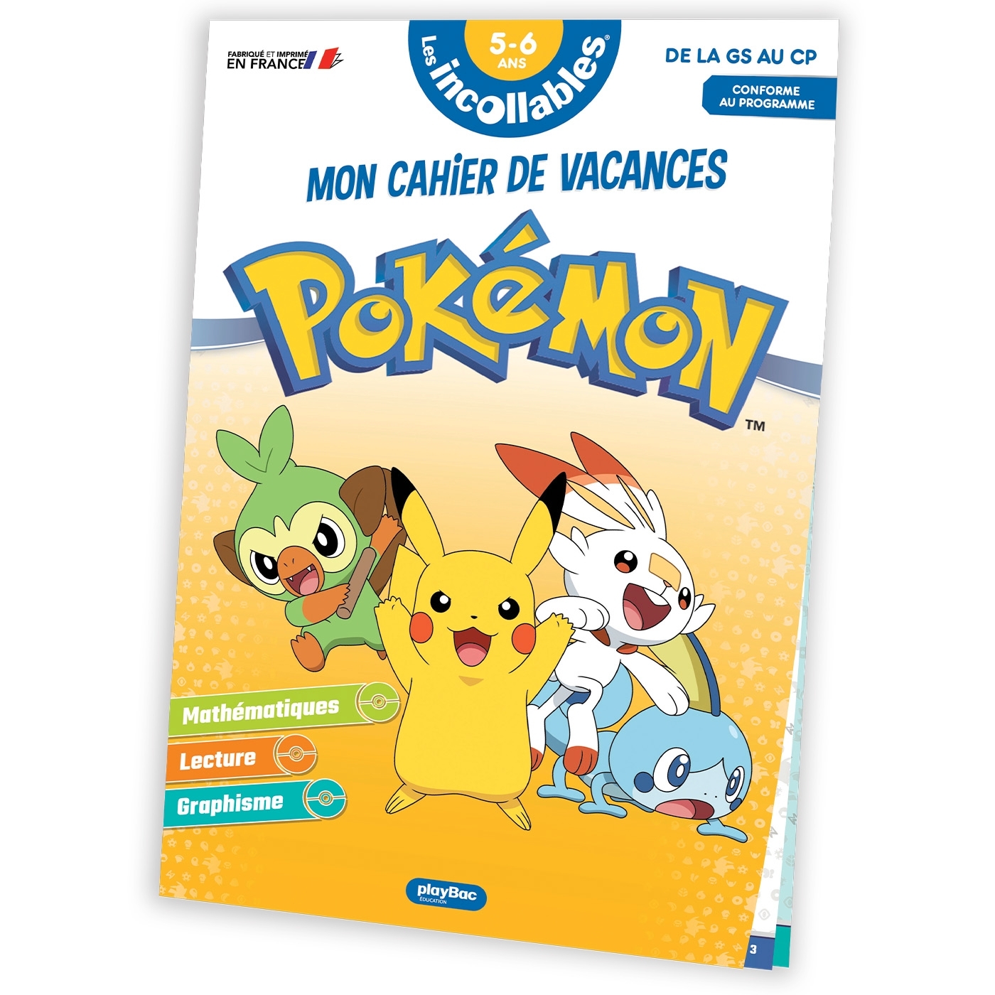 Cahier de vacances 2026 Pokémon - Les incollables -Grande Section au CP - 5/6 ans - Stéphanie Herbaut - PLAY BAC