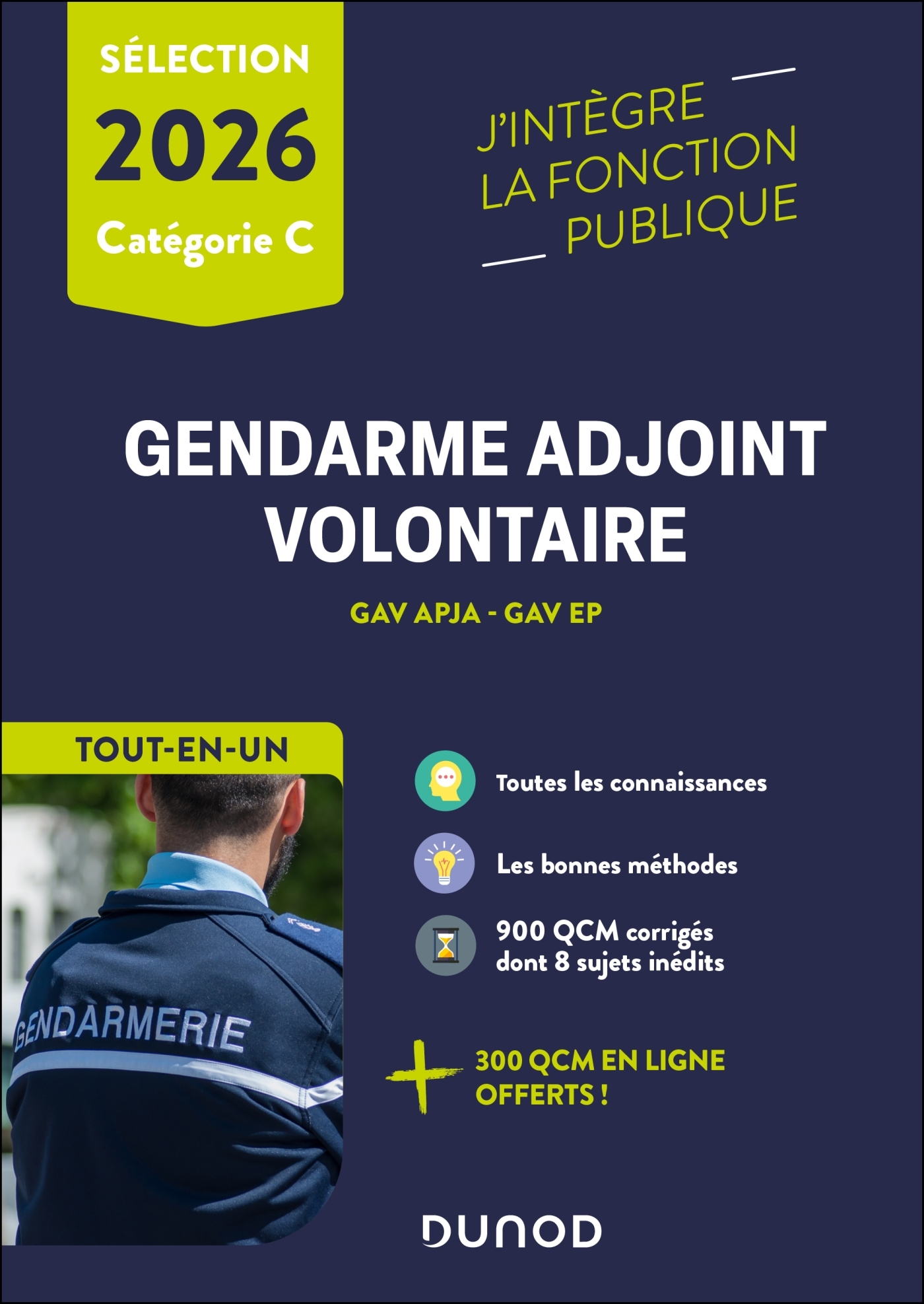 Epreuves de sélection Gendarme adjoint volontaire 2026 - Nicolas Grenier, Fabrice Donno, Benoît Priet, Corinne Pelletier, Rémy Plisson - DUNOD
