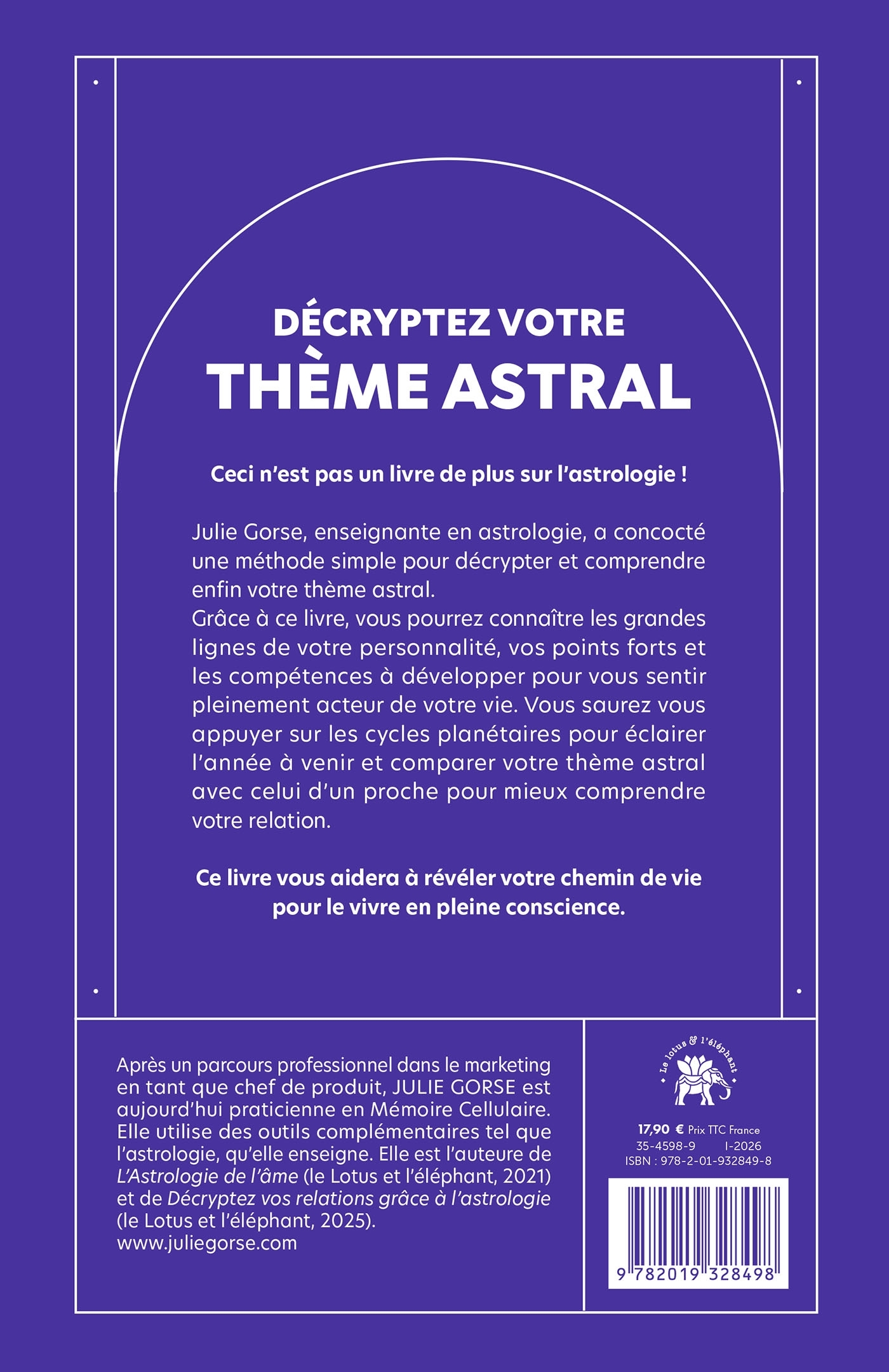 Décryptez votre thème astral - Julie Gorse - LOTUS ELEPHANT