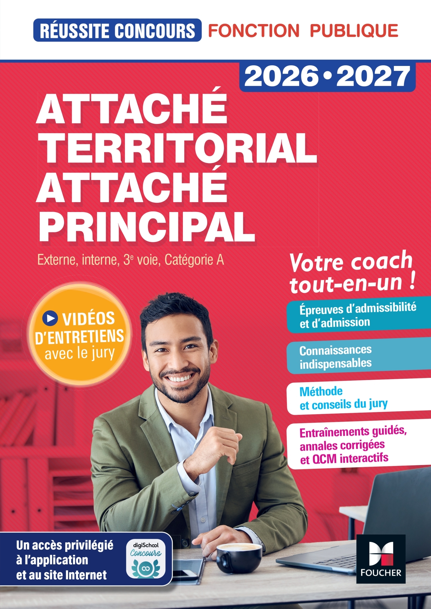 Réussite Concours - Attaché territorial, Attaché principal Cat. A - 2026-2027 - Préparation complète - Christine Drapp, Michaël Mulero - FOUCHER