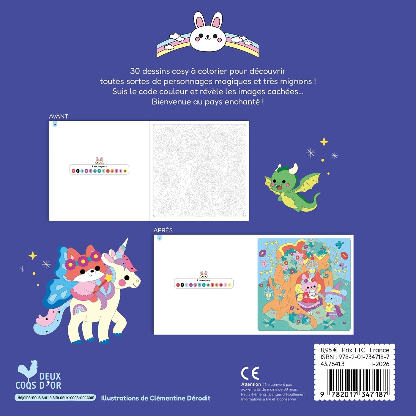 Mes petits amis - Coloriages mystères - Fantasy World -  - DEUX COQS D OR