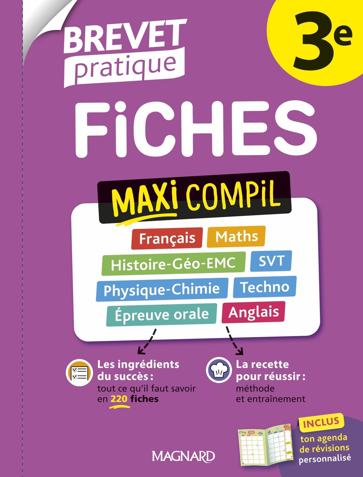 Brevet Pratique 2026 - Maxi compil de fiches 3e - Nadine Daboval, Sylvie Coly, Stéphane Renouf, Marc REYNÉS MOLERO, Evelyne Breuiller, Marion Leruste, Adeline Maulévrier, Camille Nicol, Pascal Gain - MAGNARD