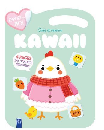 La poule paques - Kawaii colle et colorie -  - YOYO