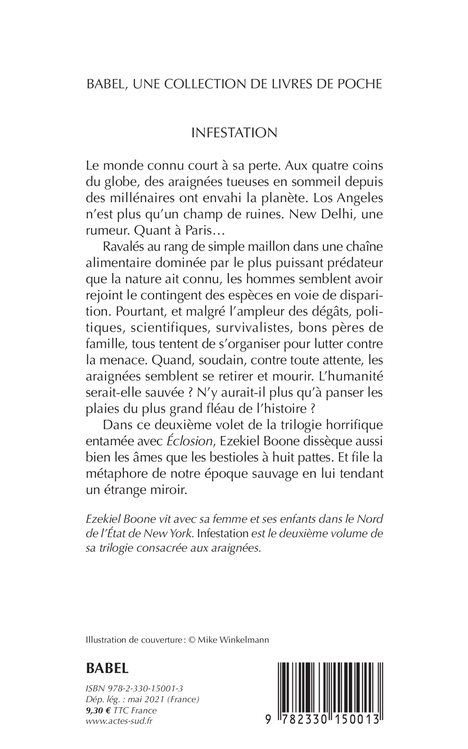 Infestation - Ezekiel Boone - ACTES SUD