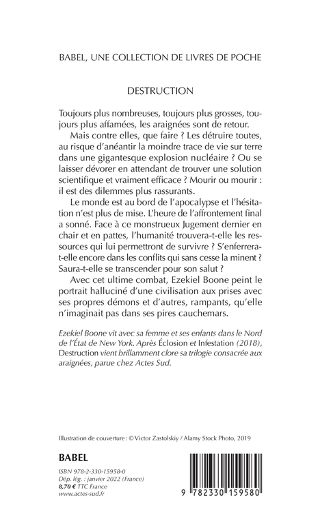 Destruction - Ezekiel Boone - ACTES SUD