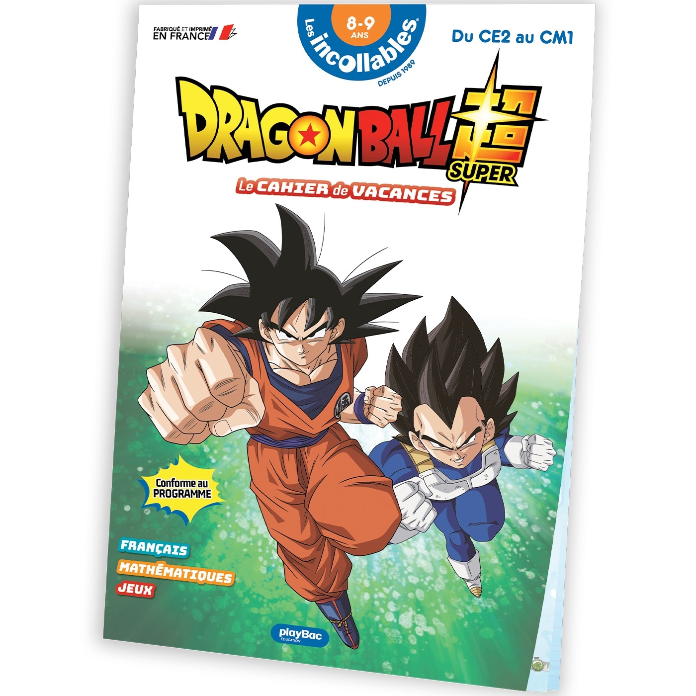 Cahier de vacances Dragon Ball Super 2026 - Les Incollables - Du CE2 au CM1 - 8/9 ans -  Play Bac Éditions - PLAY BAC