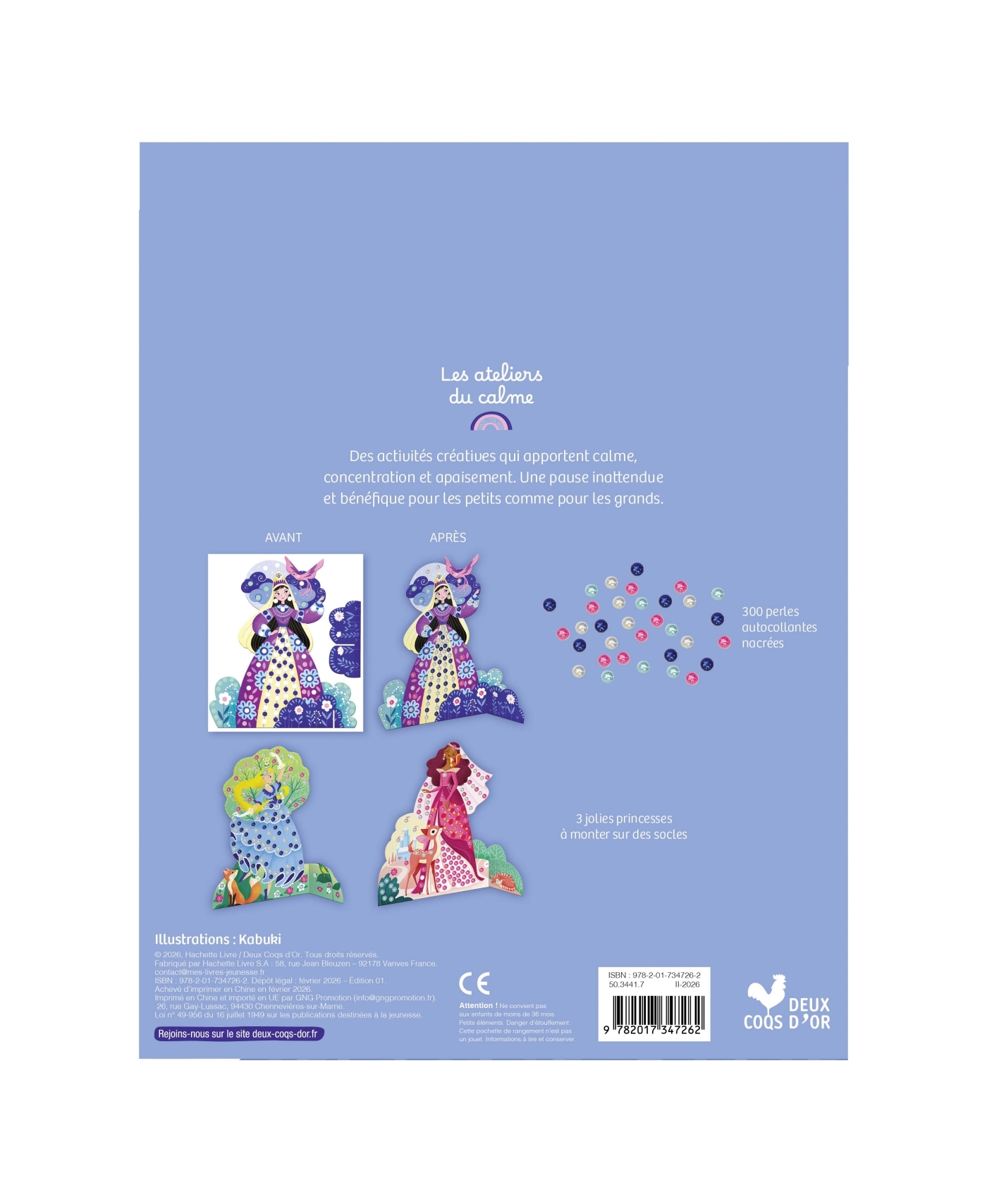 Mes princesses à décorer en perles nacrées - pochette avec accessoires -  - DEUX COQS D OR