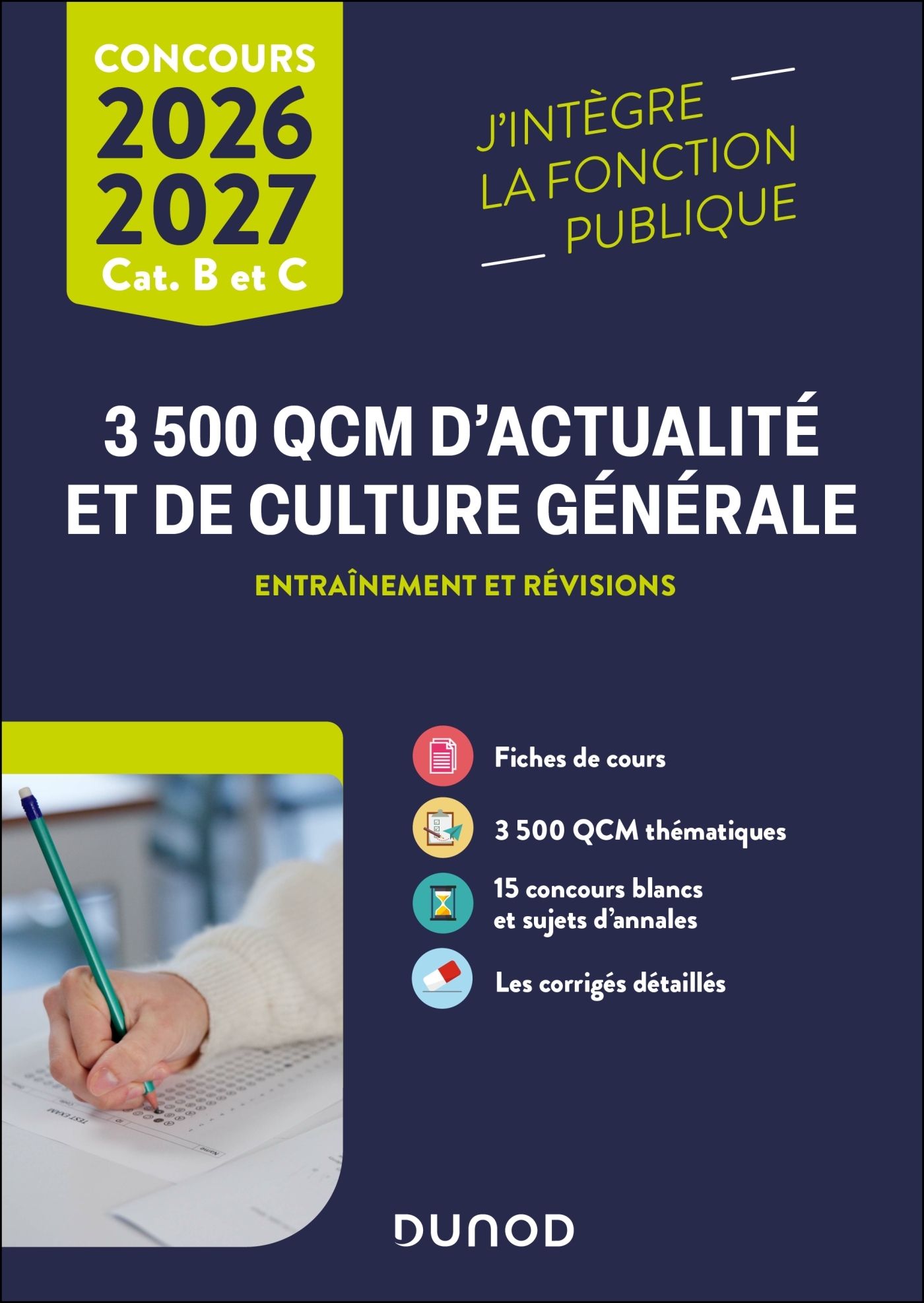 3500 QCM d'actualité et de culture générale - 2026-2027 - Malika Abdoun - DUNOD