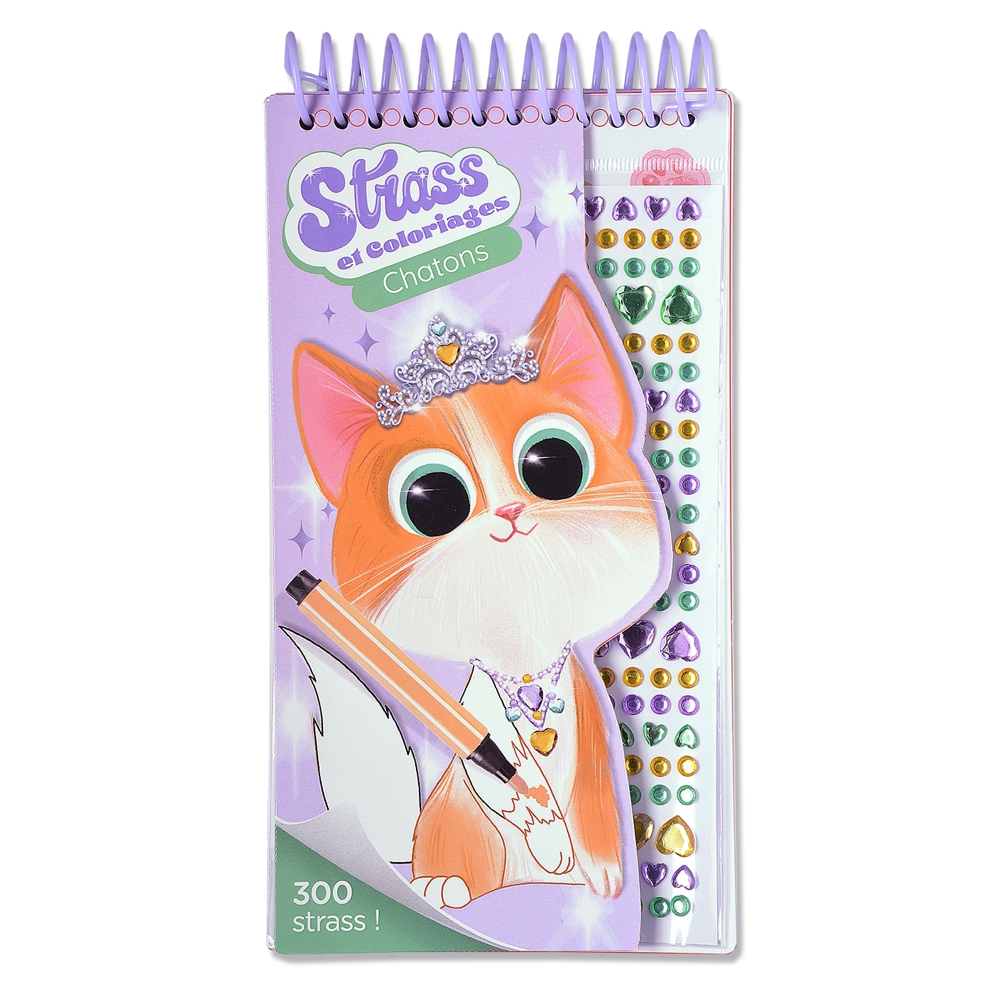 Strass et coloriages chatons -  - PLAY BAC