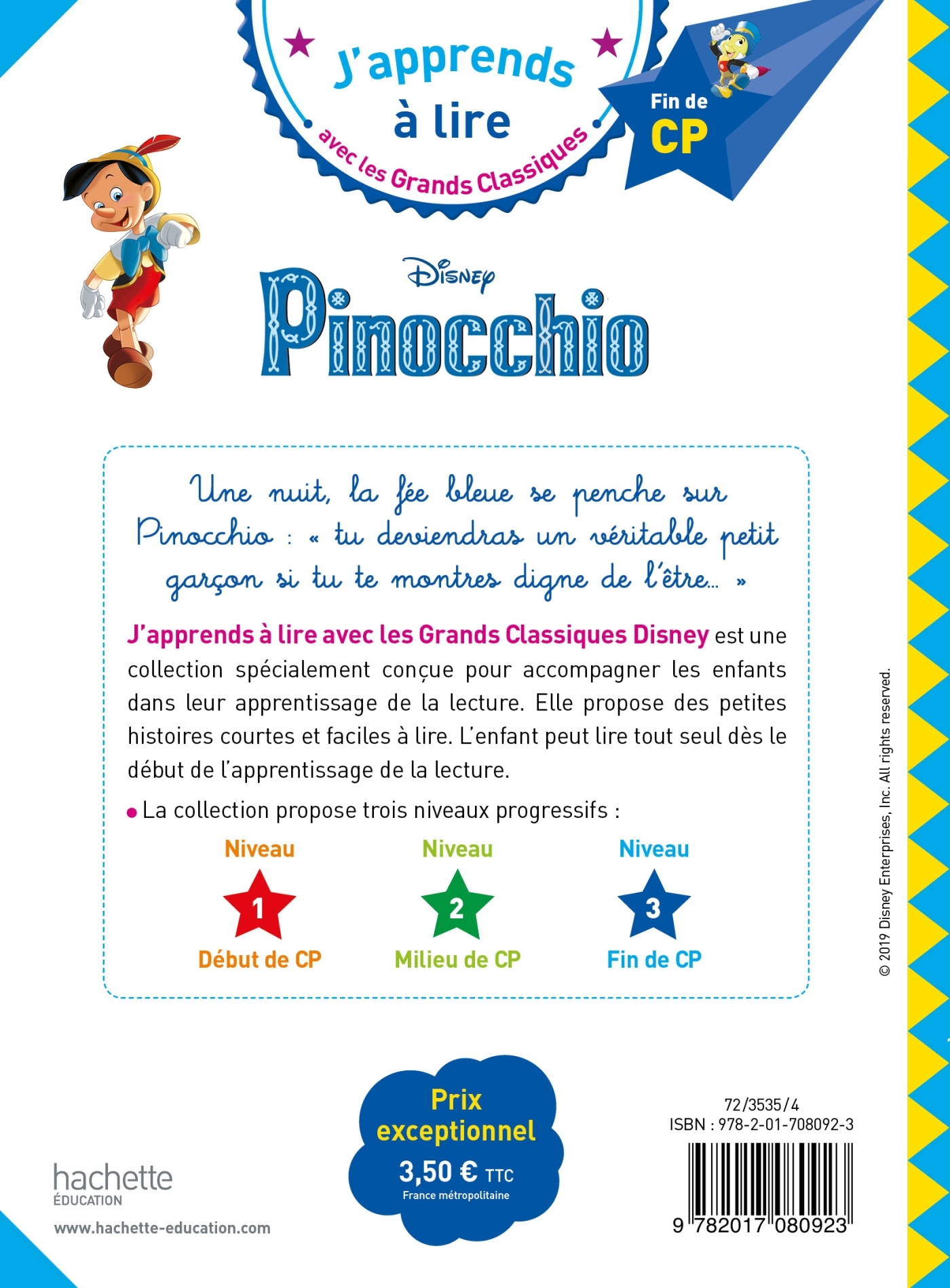 Disney - Pinocchio, CP Niveau 3 - Isabelle Albertin - HACHETTE EDUC