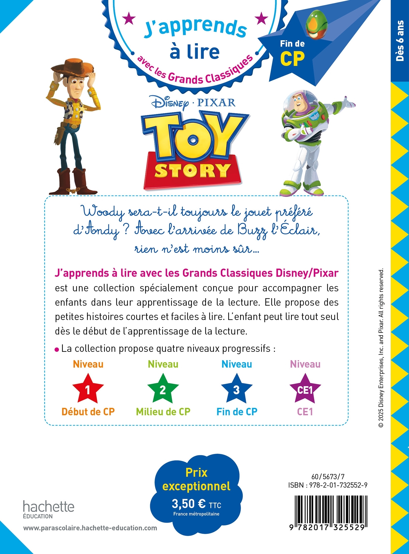 Disney - Pixar - Toy Story, CP Niveau 3 - Isabelle Albertin - HACHETTE EDUC