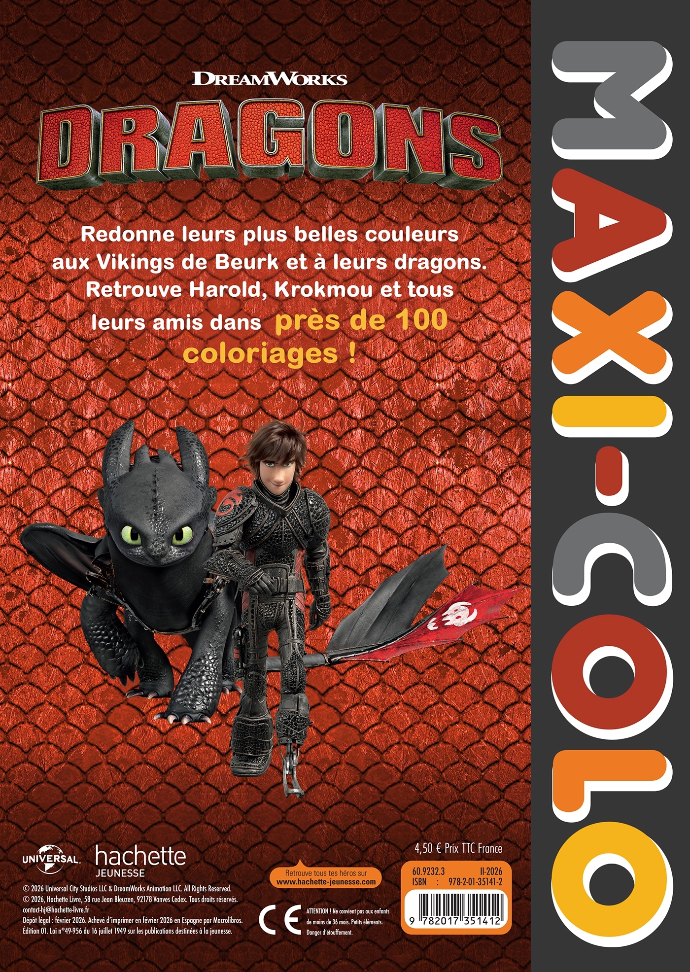 Dragons - Maxi-colo - ERICK ALEXANDERSON ROSAS,   - HACHETTE JEUN.