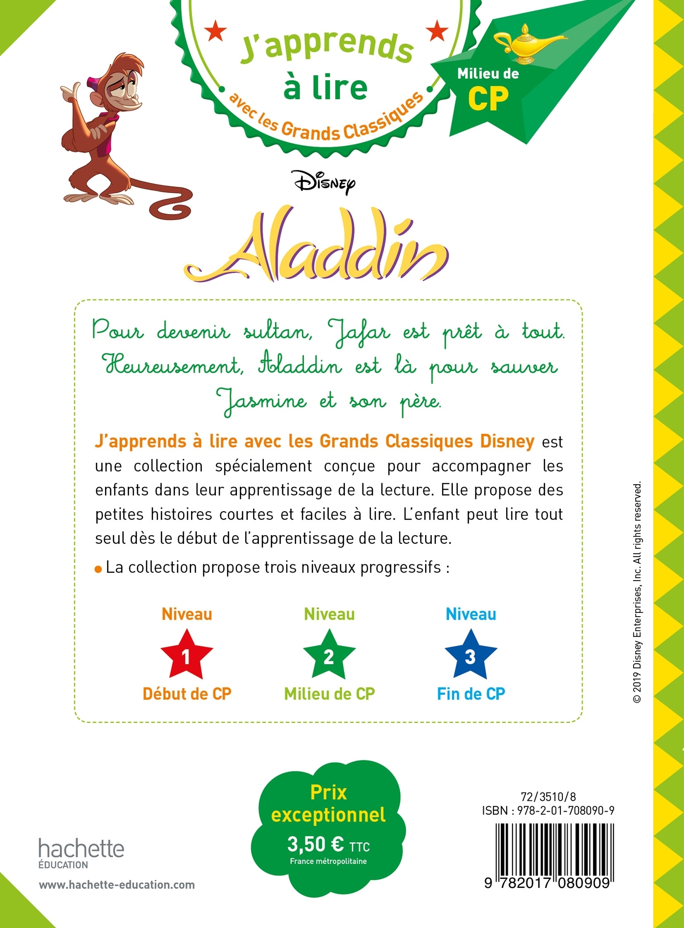 Disney - Aladdin, CP Niveau 2 - Isabelle Albertin - HACHETTE EDUC