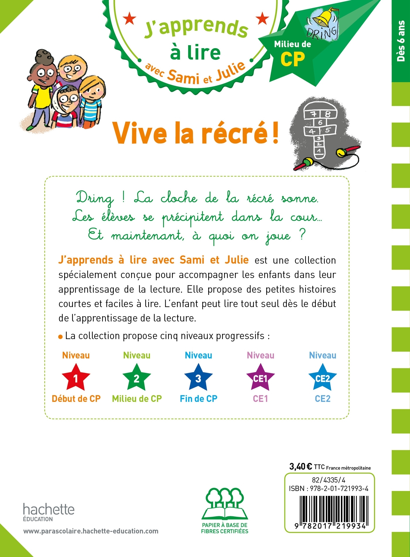 Sami et Julie CP Niveau 2 Vive la récré ! - Marion Fallot - HACHETTE EDUC