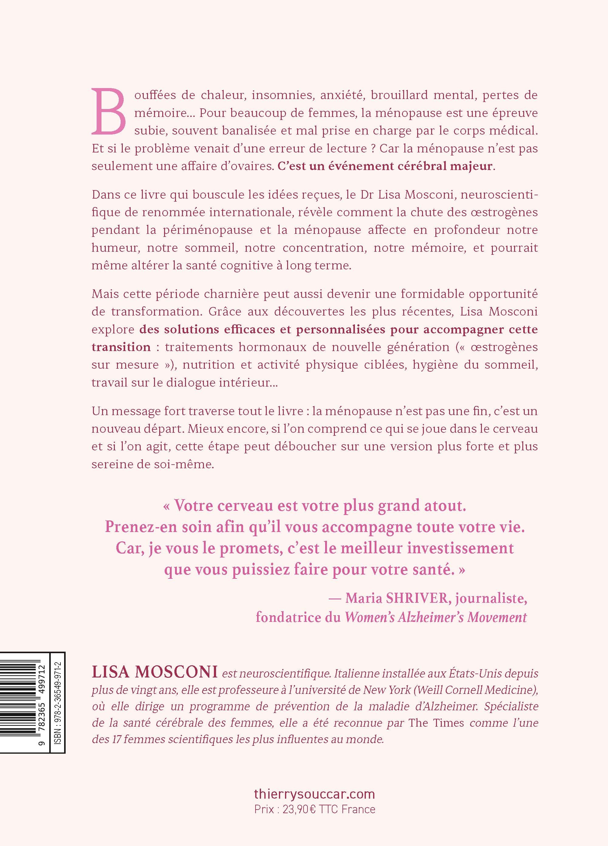 La ménopause commence dans le cerveau - Lisa Mosconi - THIERRY SOUCCAR