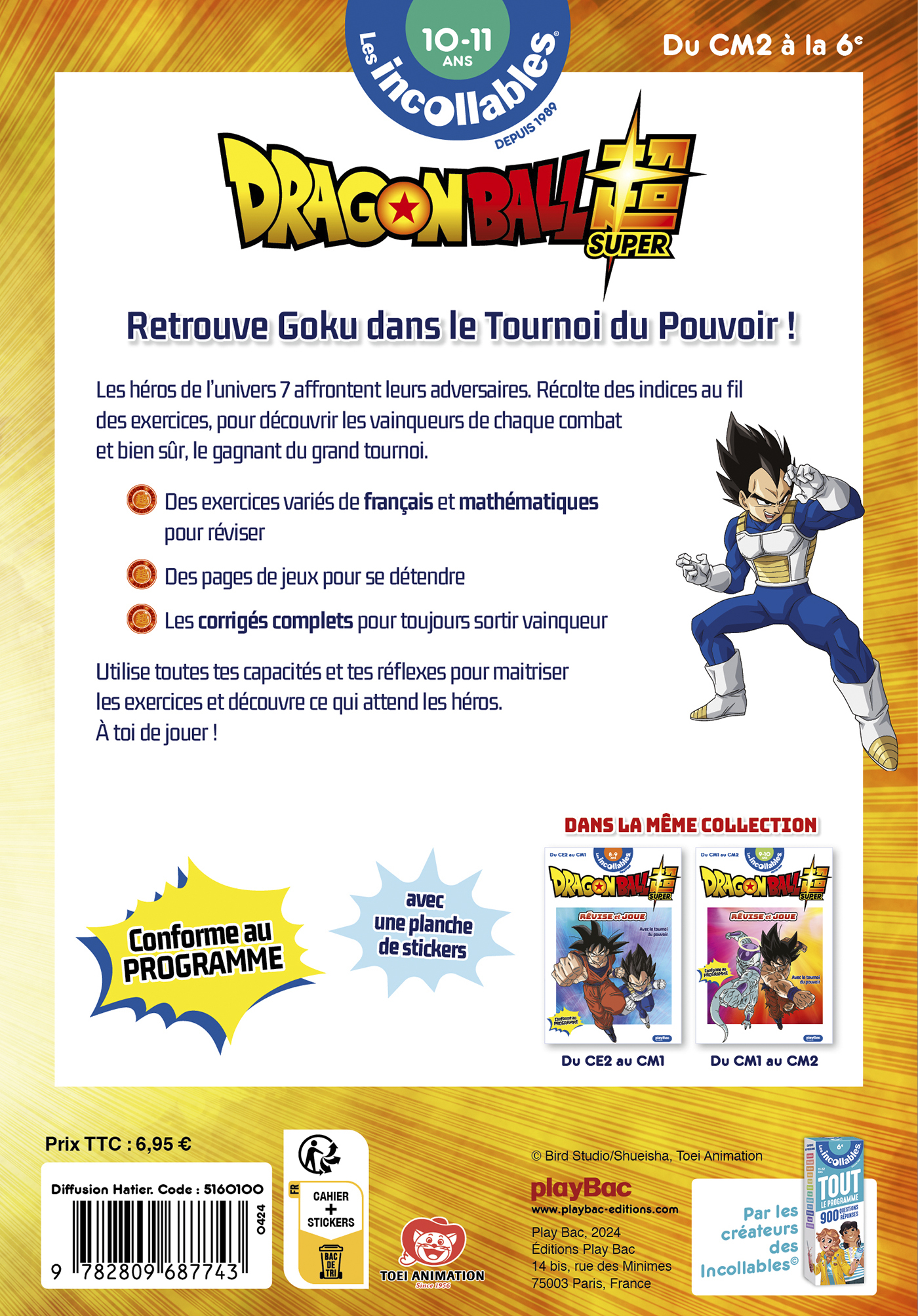 Révise et joue avec Dragon Ball Super - Cahier de vacances 2026 - Du CM2 au 6e - 10/11 ans - Valérie Cluzel - PLAY BAC