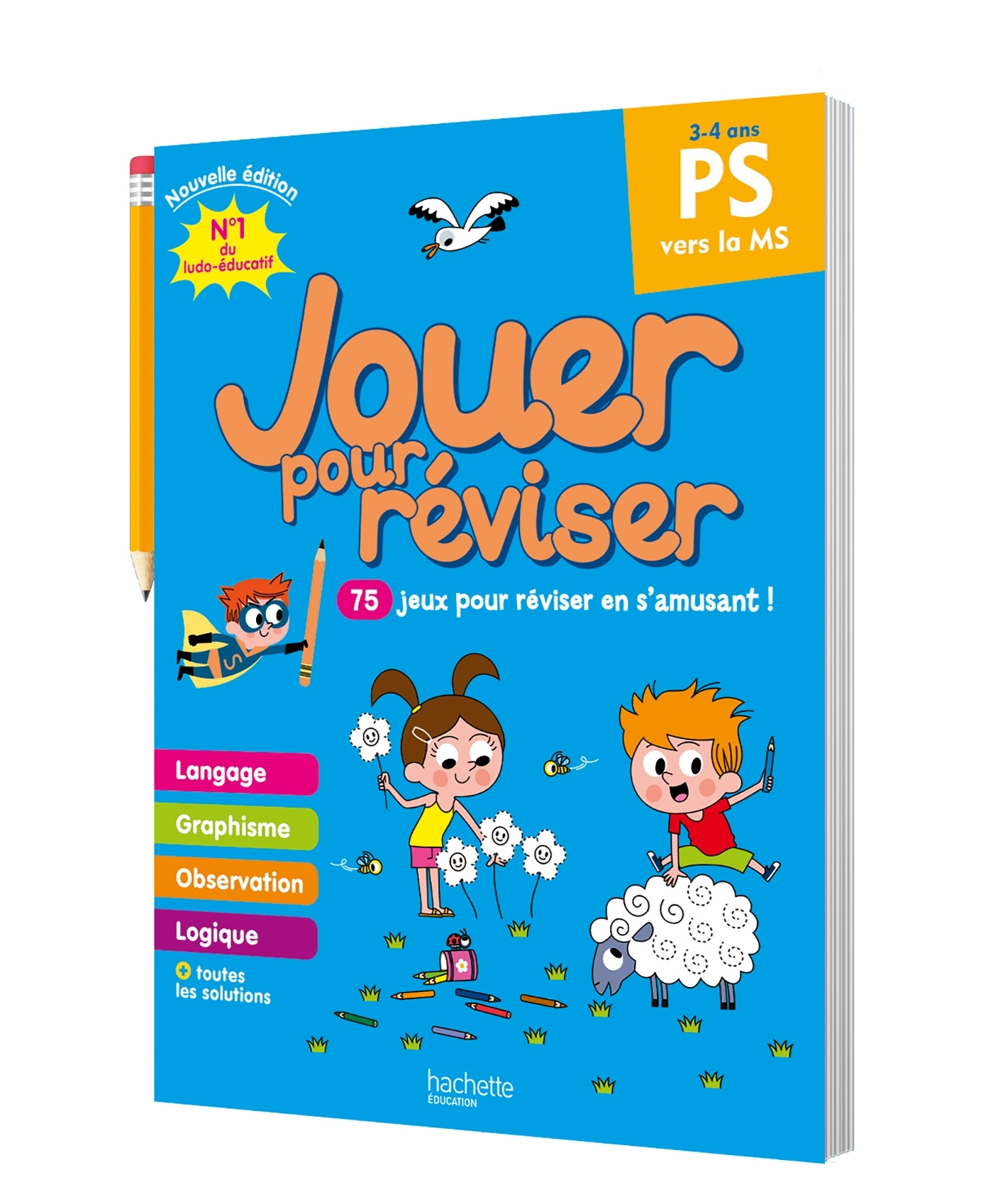 Jouer pour réviser - De la Petite à la Moyenne Section 3-4 ans - Cahier de vacances 2026 - Michele Lecreux, Loïc Audrain, Pascal Guichard, Sandra Lebrun - HACHETTE EDUC