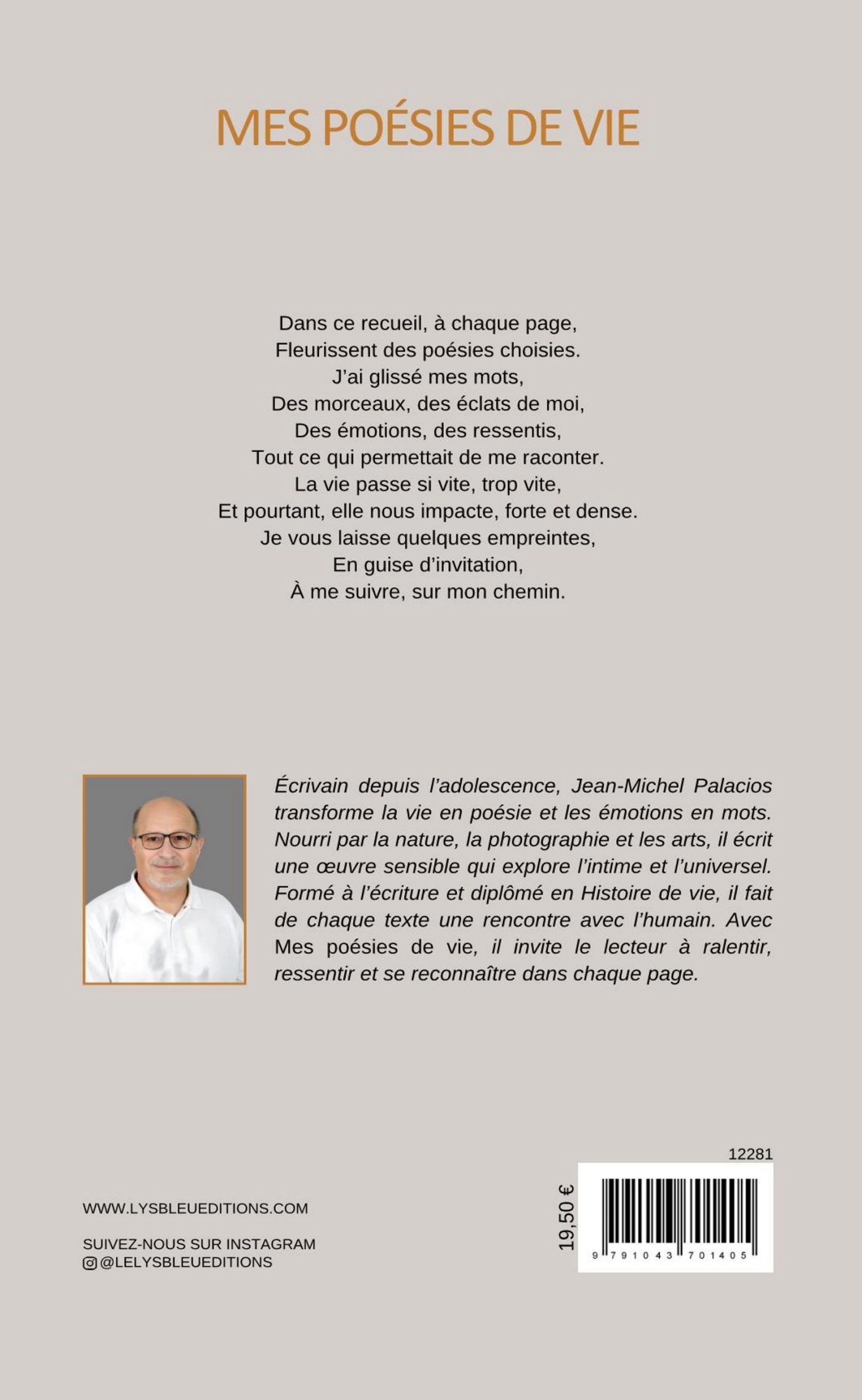 Mes poésies de vie - Jean-Michel Palacios - LE LYS BLEU