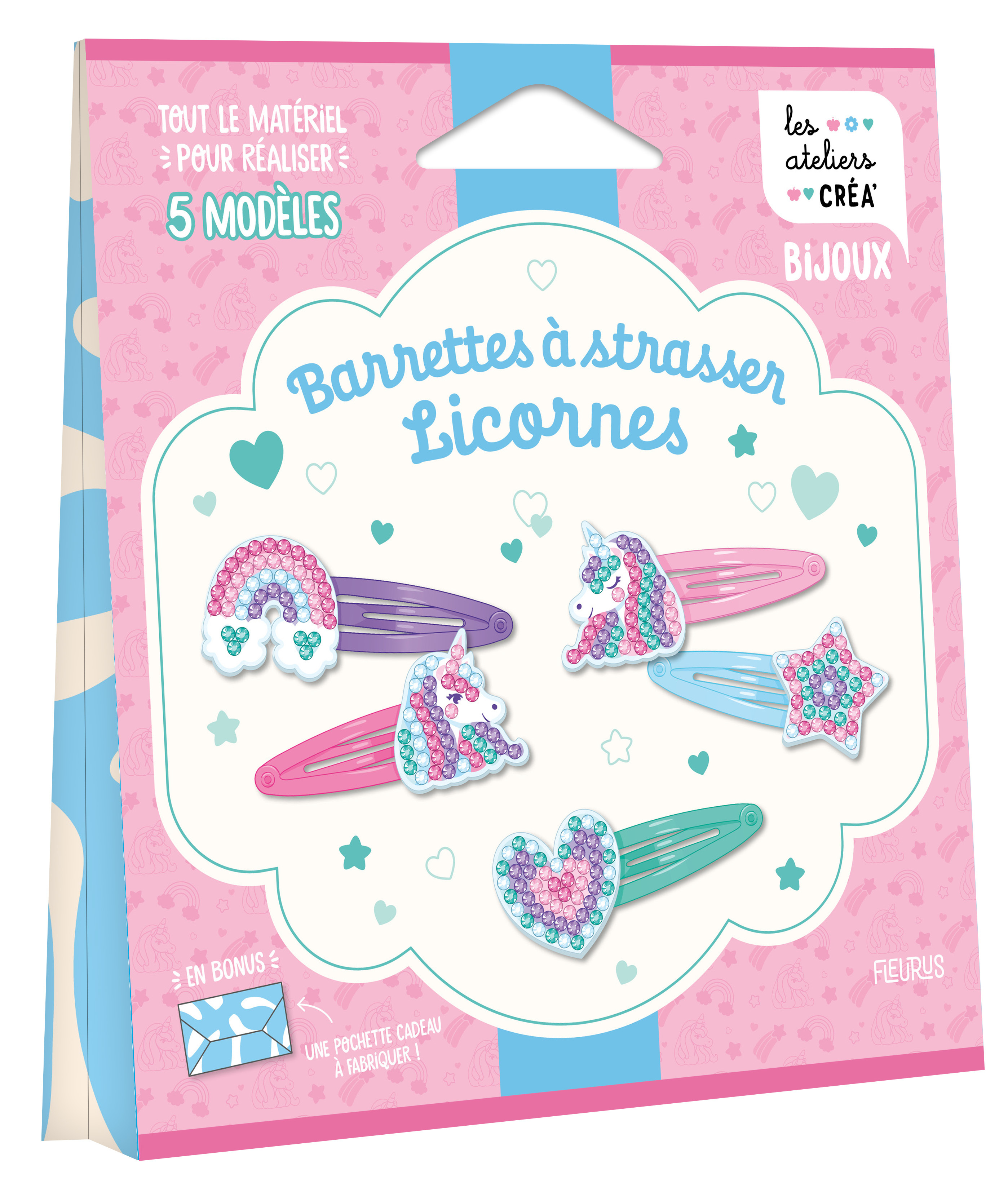 Barrettes à strasser licornes -  - FLEURUS