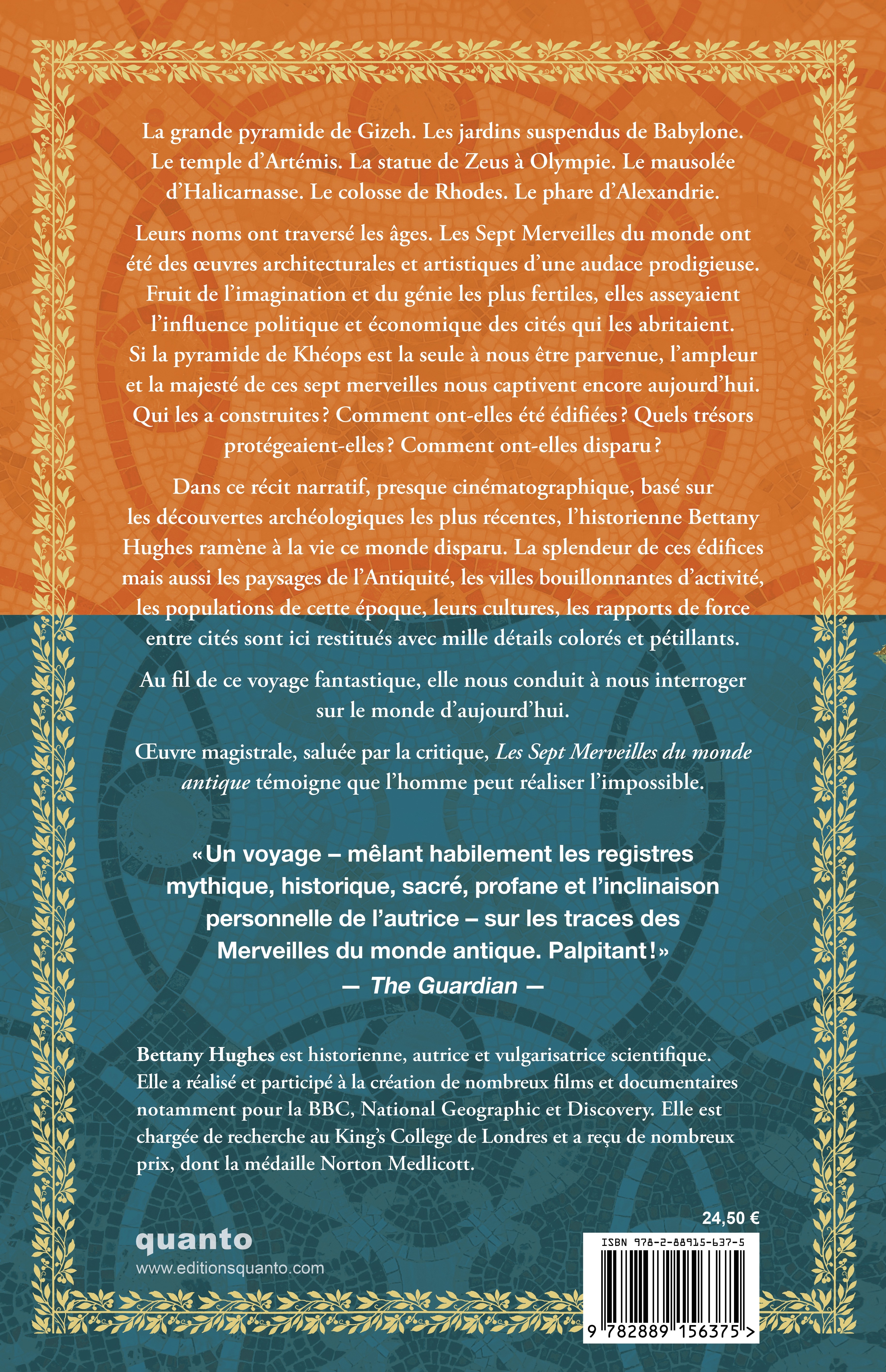 Les sept merveilles du monde antique - Bettany Hughes, Bénédicte Lhoyer - QUANTO