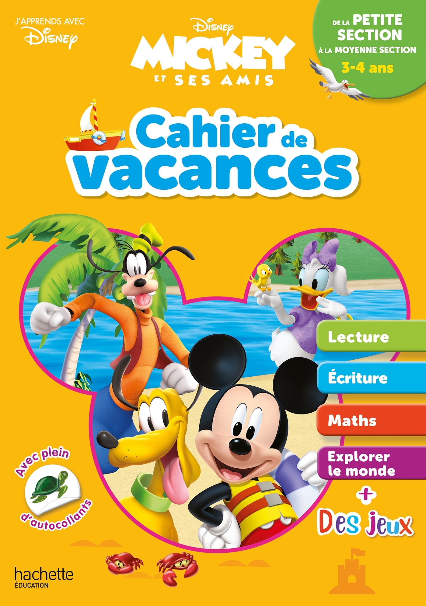Disney - Mickey - De la Petite à la Moyenne Section - Cahier de vacances 2026 - Sylvie Baux - HACHETTE EDUC