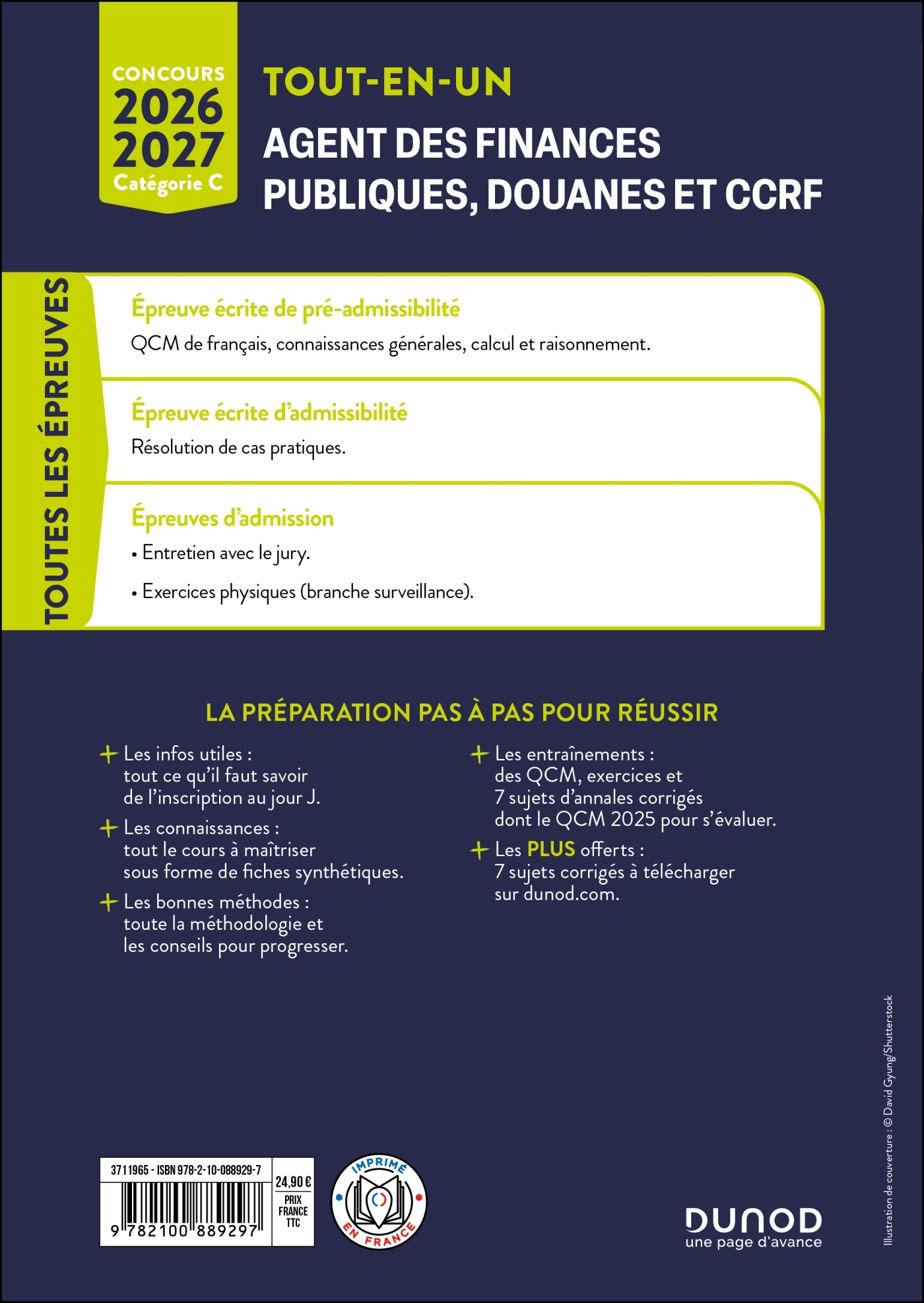Concours commun Agent des finances publiques, douanes et CCRF - 2026-2027 - Frédéric Lephay, Pierre Siroteau, Marie-Virginie Speller, Thibault Couarc'h - DUNOD