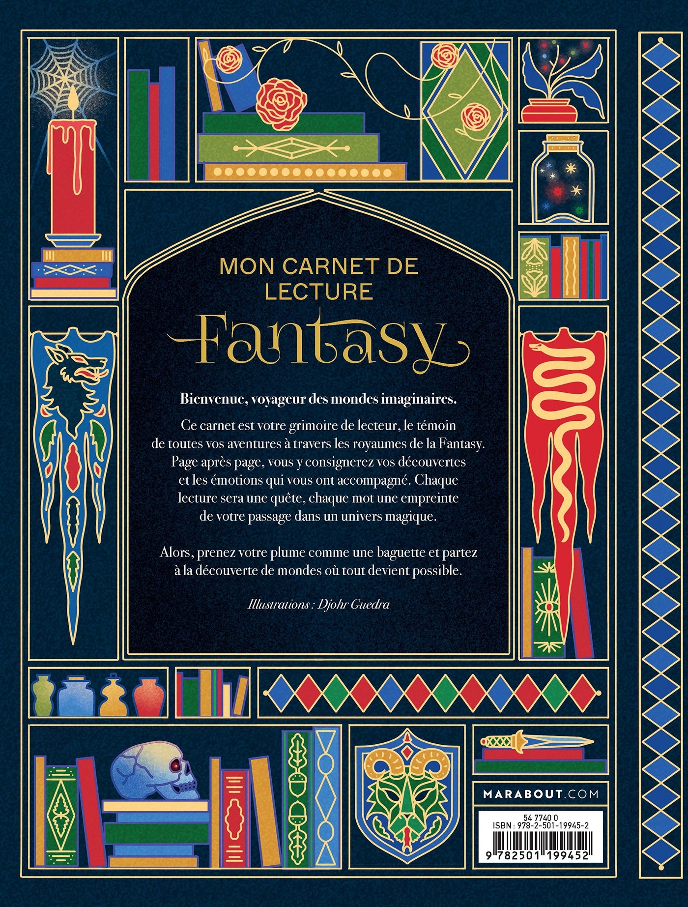 Mon carnet de lecture fantasy - Eloïse Ghes - MARABOUT