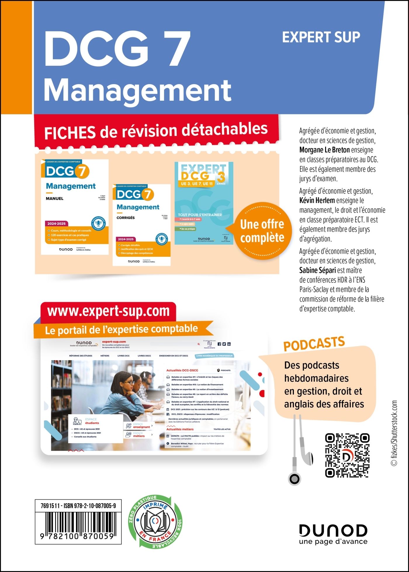 DCG 7 Management - Fiches de révision - 3e éd. - Morgane Le Breton, Kévin Herlem, Sabine Sépari - DUNOD