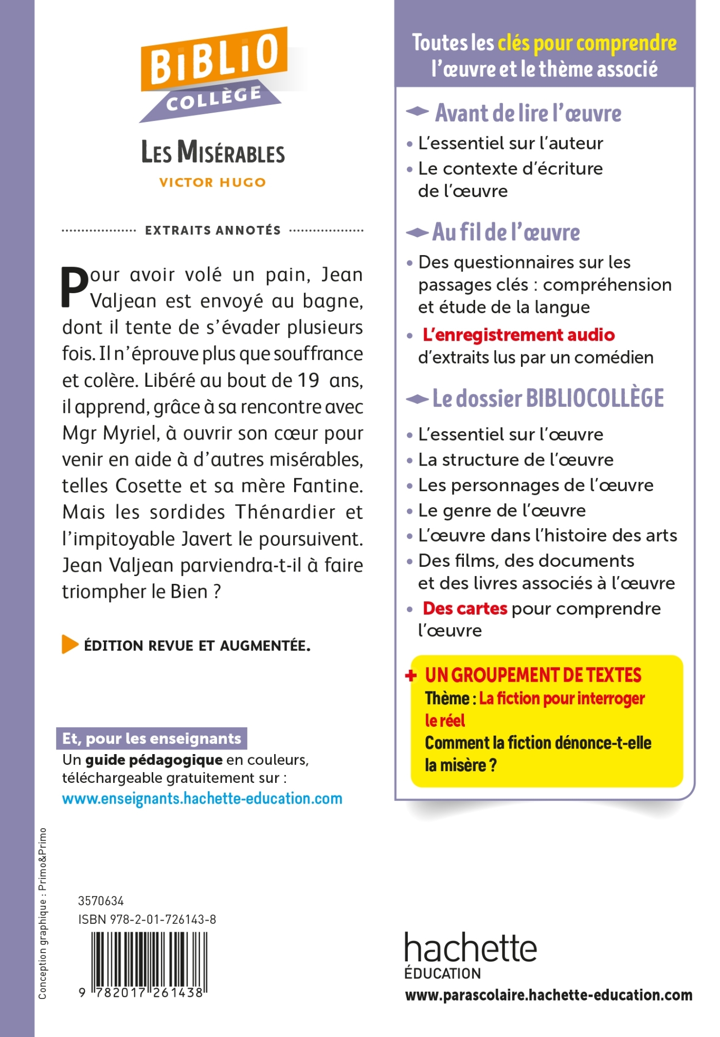 Bibliocollège - Les Misérables, Victor Hugo - Victor Hugo, Cécile Meneu, Séverine de Raphélis - HACHETTE EDUC