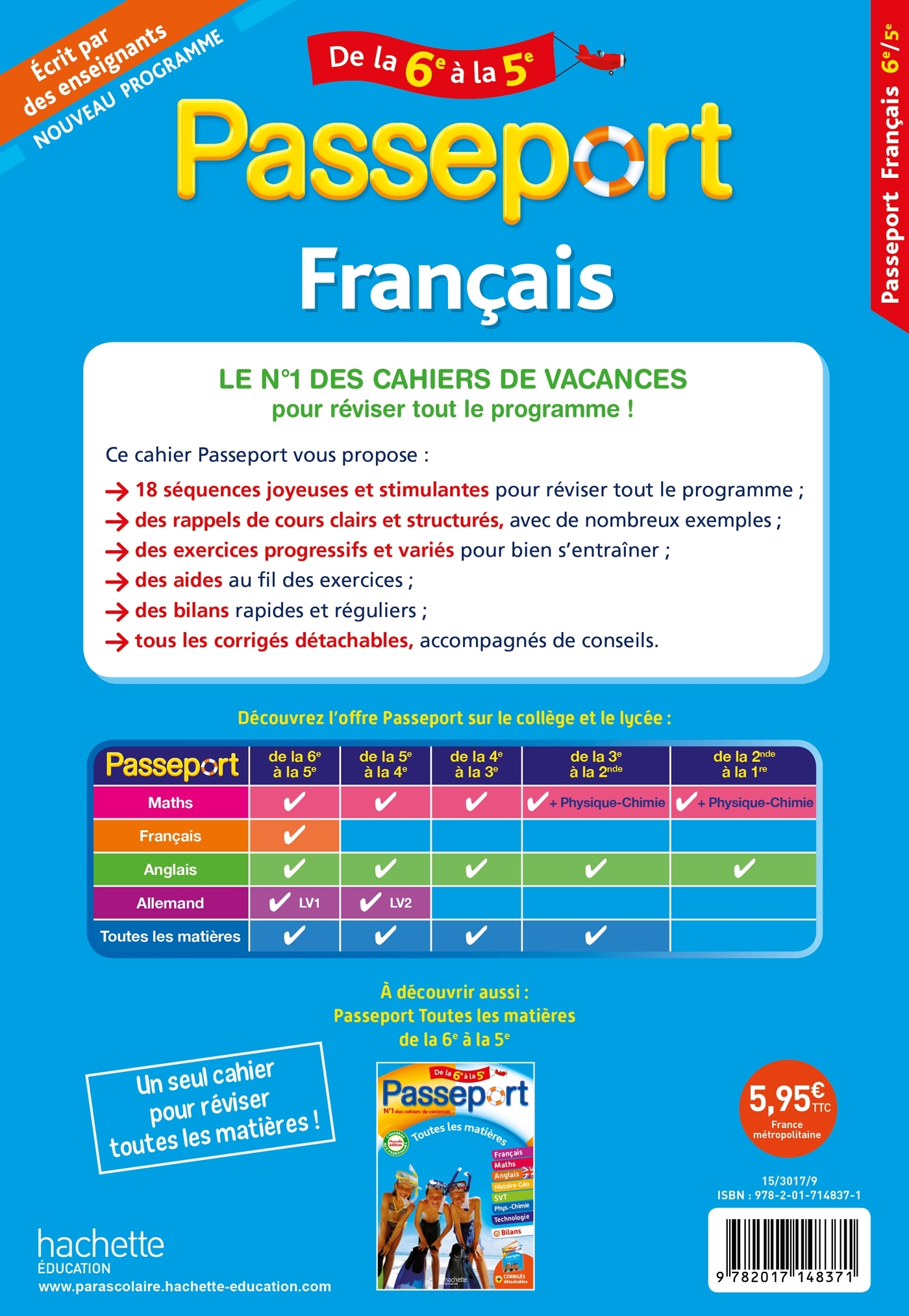 Passeport - Français - De la 6e à la 5e - Cahier de vacances 2025 - Isabelle Lisle - HACHETTE EDUC