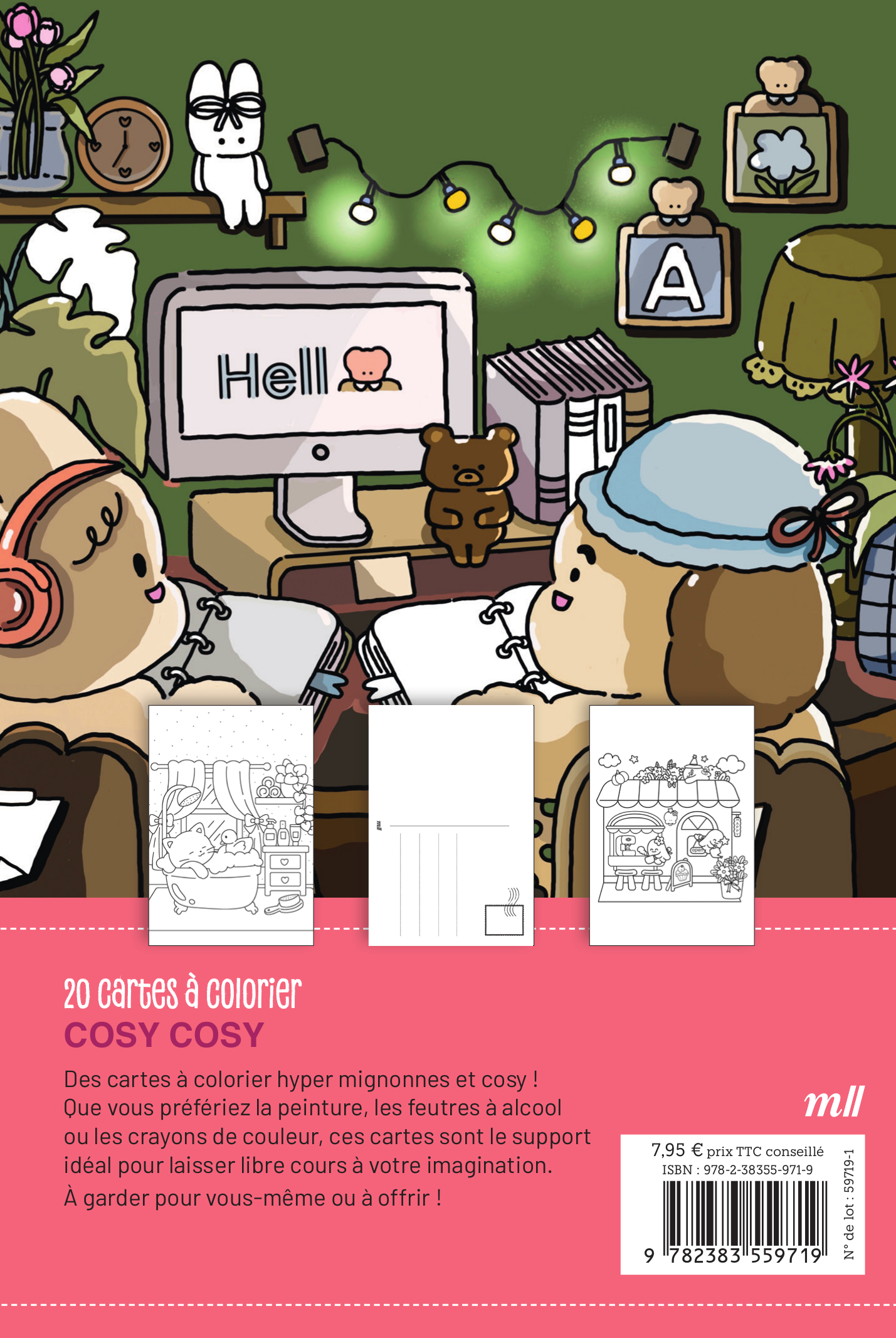 Cosy cosy - 20 cartes à colorier -  Luisa's Pink Corner,  Collectif - MERCILESLIVRES