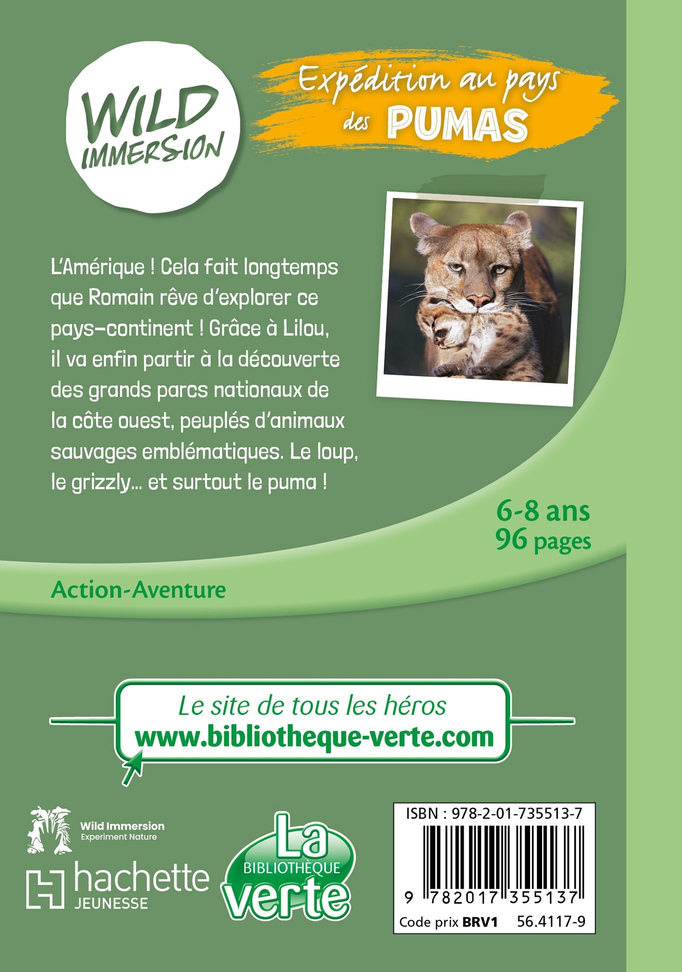 Wild Immersion, Tome 24 - Expédition au pays des pumas - Hachette Livre, ERICK ALEXANDERSON ROSAS, Pascal Ruter,   - HACHETTE JEUN.