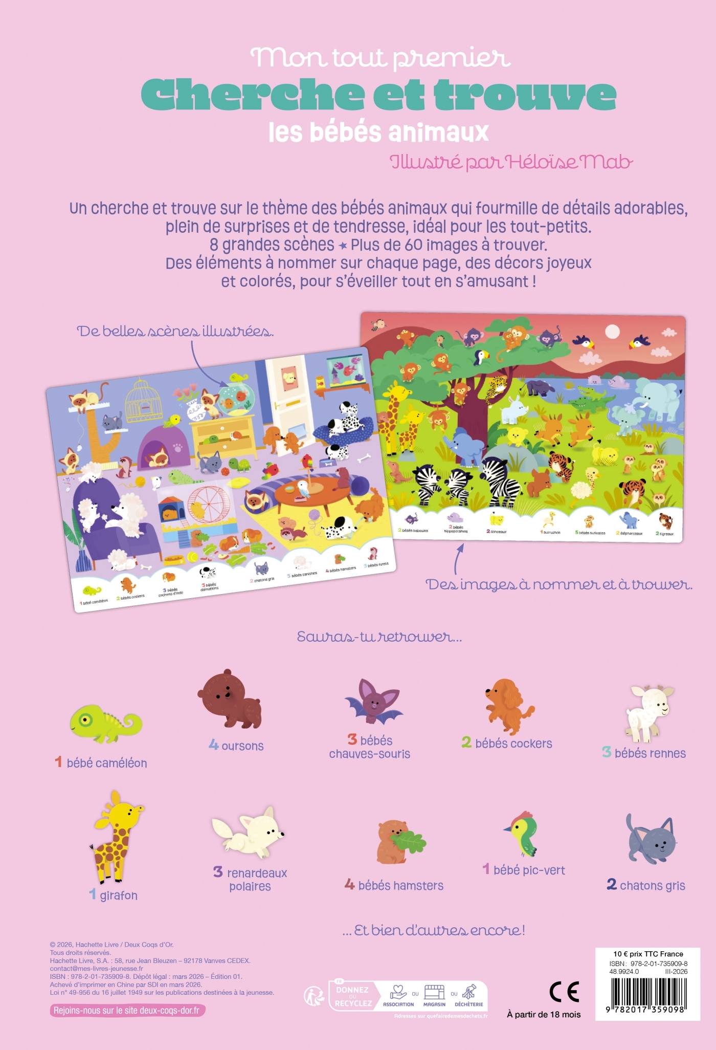 Mon tout premier cherche et trouve les bébés animaux -  - DEUX COQS D OR