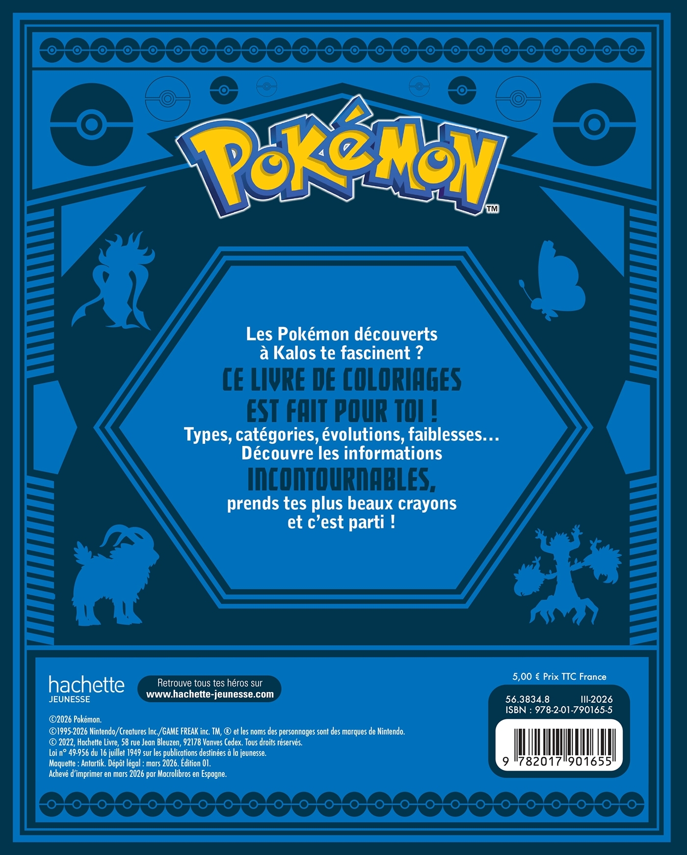 Pokémon - Pokedex à colorier Kalos - ERICK ALEXANDERSON ROSAS,   - HACHETTE JEUN.