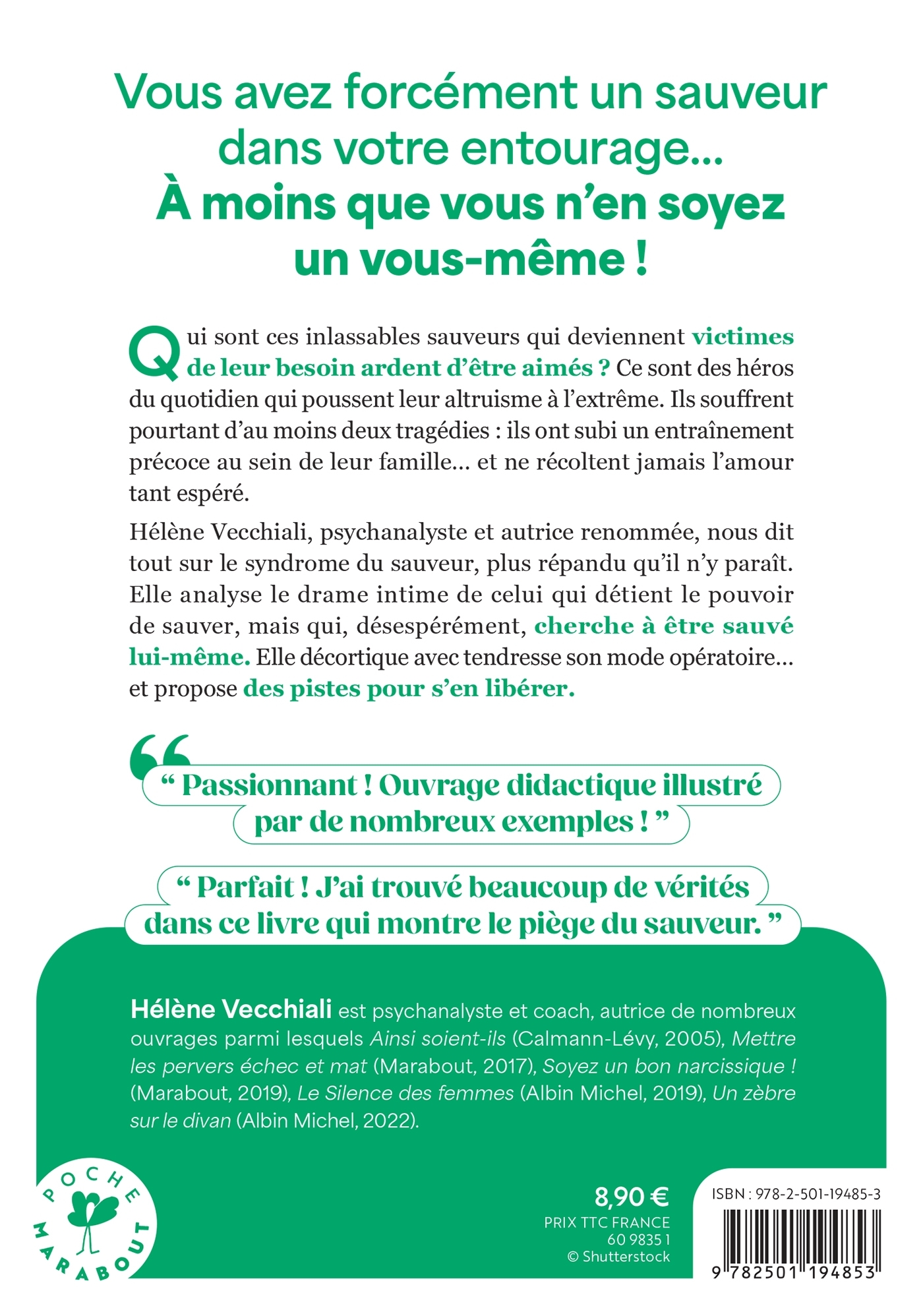 La tragédie des sauveurs - Hélène Vecchiali - MARABOUT