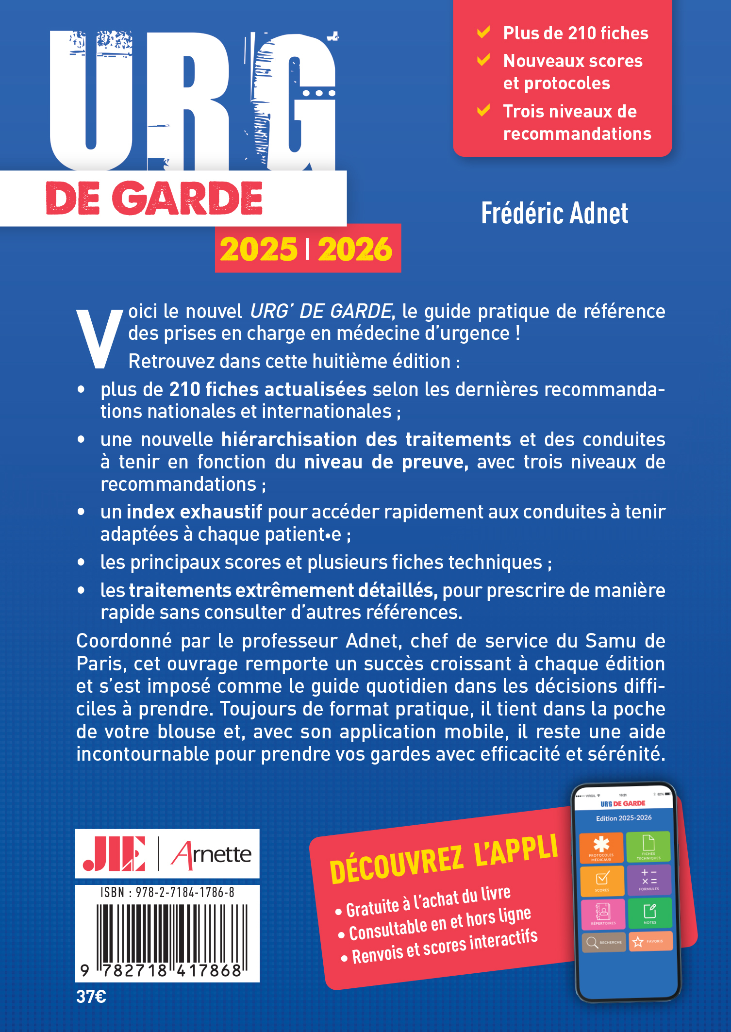 URG' de Garde 2025-2026 - Frédéric Adnet - ARNETTE EDITION