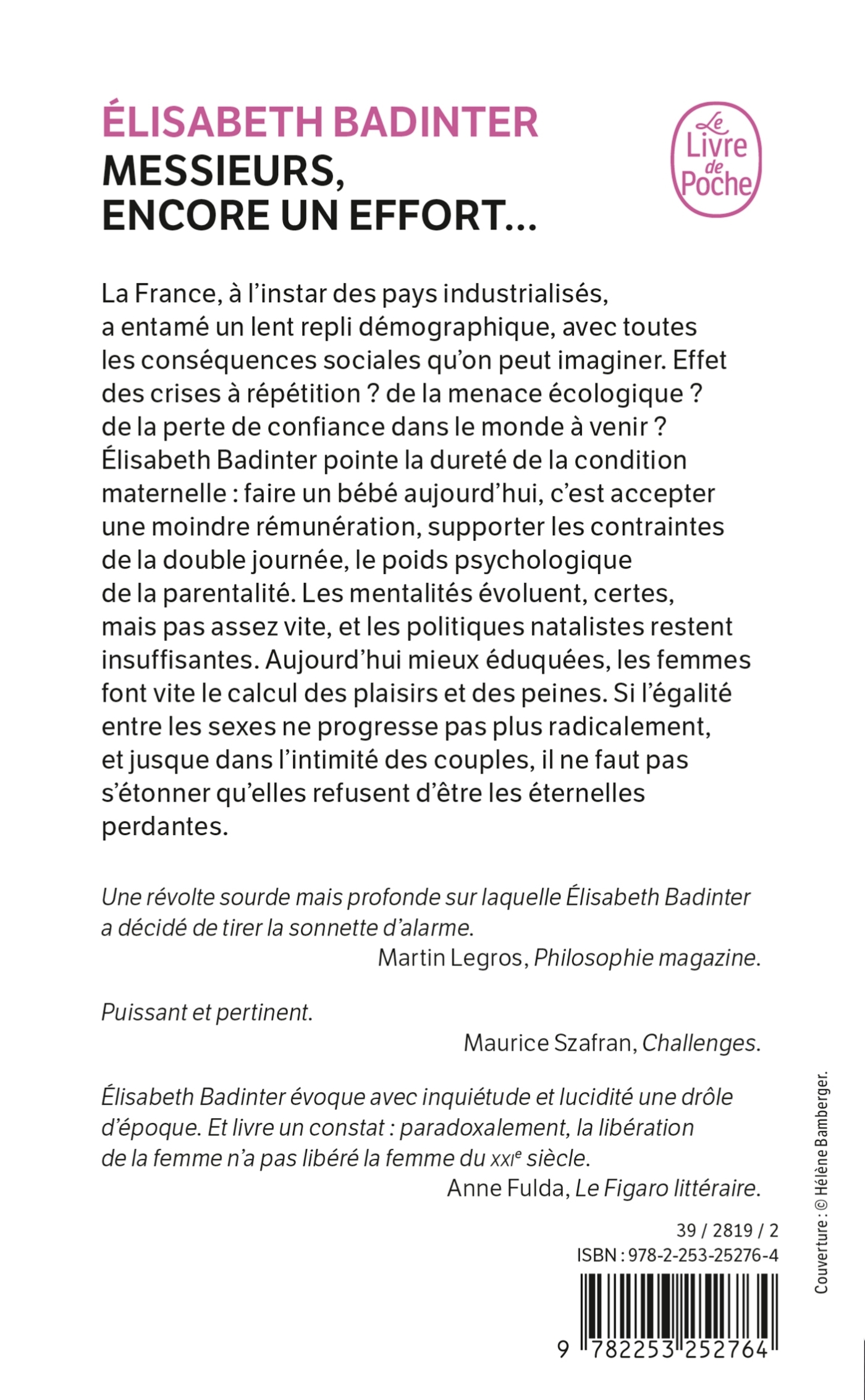 Messieurs, encore un effort... - Élisabeth Badinter - LGF