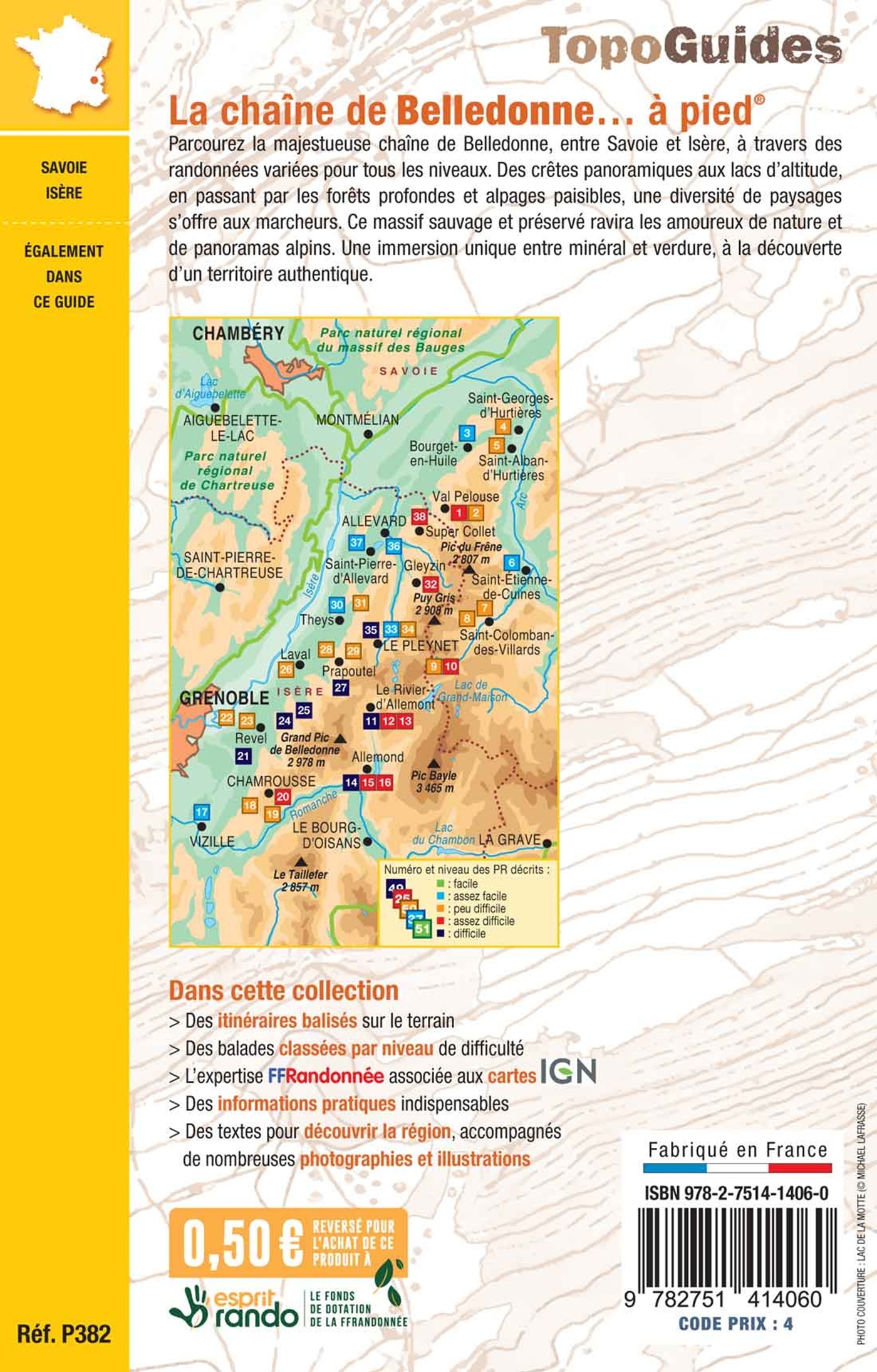 La chaîne de Belledonne à pied - ERICK ALEXANDERSON ROSAS,  Collectif - FFRP