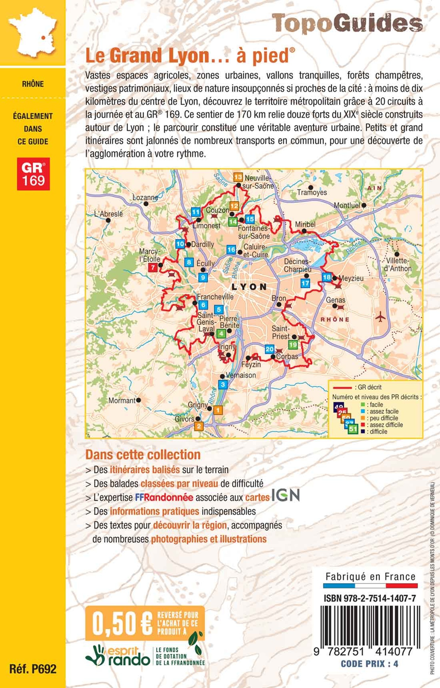 Le Grand Lyon à pied - ERICK ALEXANDERSON ROSAS,  Collectif - FFRP