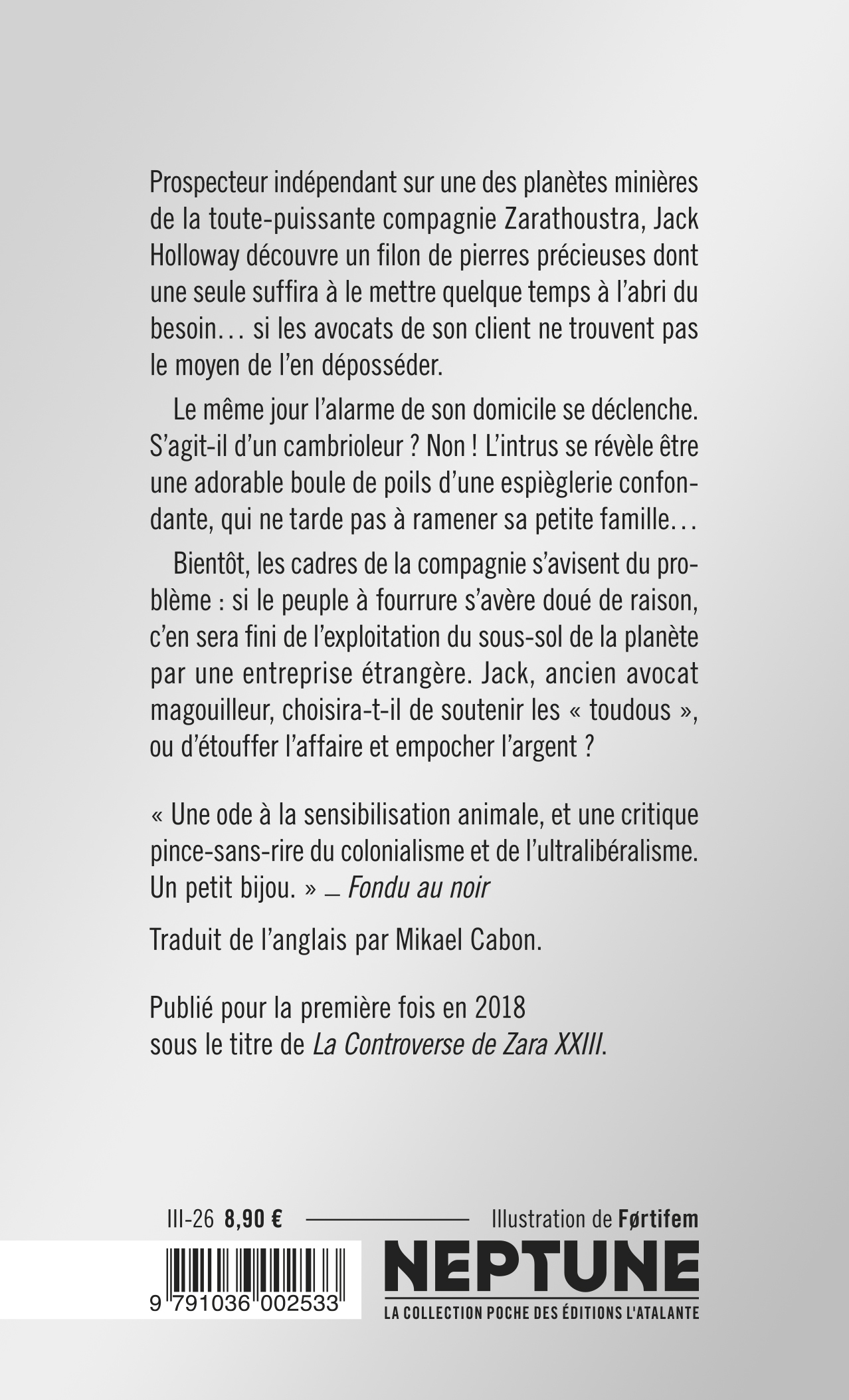 La planète des toudous - John Scalzi - ATALANTE