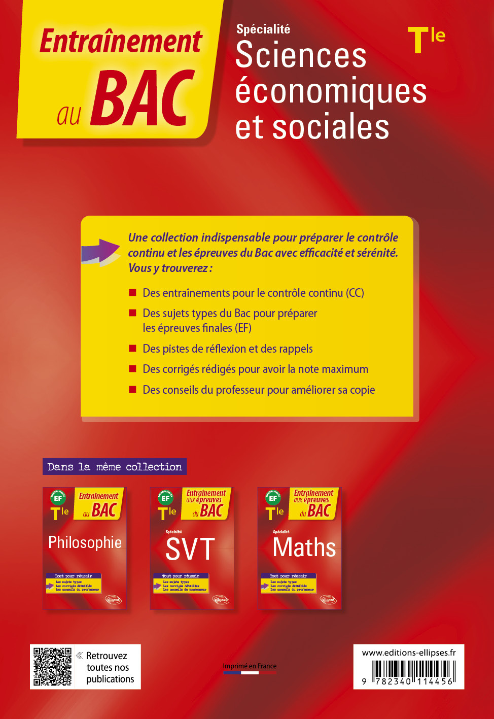 Terminale. Spécialité Sciences économiques et sociales - Arnaud Peugnet - ELLIPSES