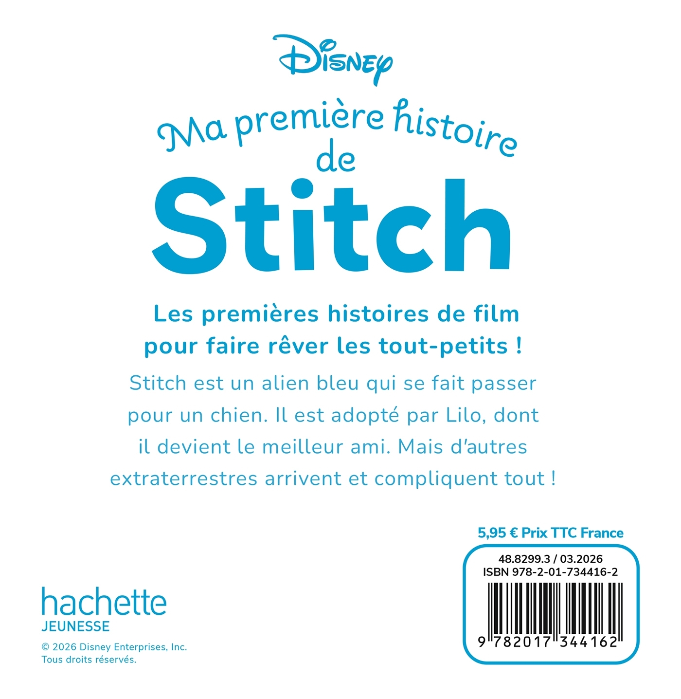 DISNEY BABY - Ma Première Histoire de Stitch - L'histoire du film Lilo et Stitch -  Disney - DISNEY HACHETTE