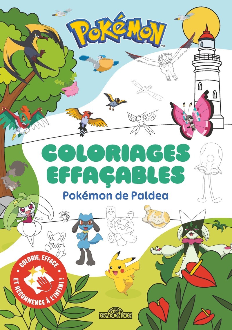 Pokémon - Coloriages effaçables -  The Pokémon Company - DRAGON D OR