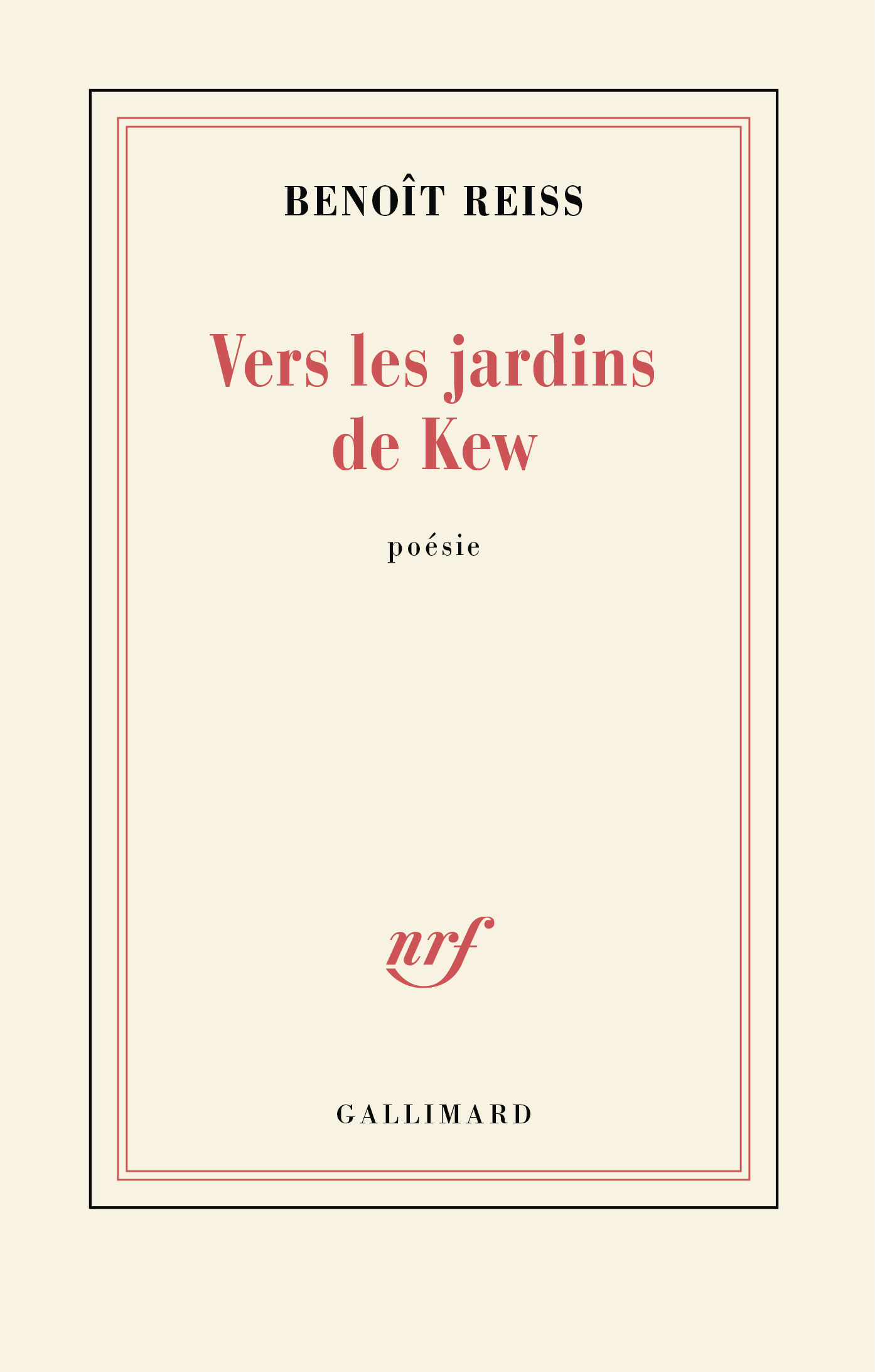 Vers les jardins de Kew - Benoît Reiss - GALLIMARD