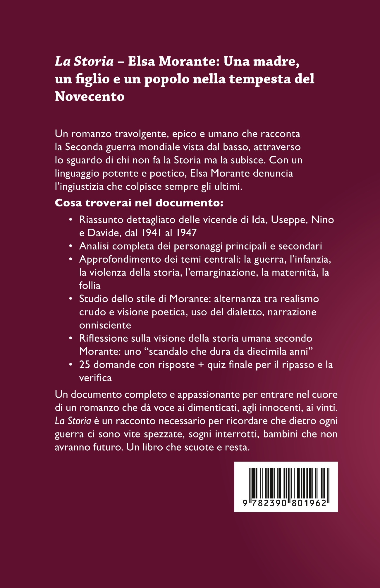 La storia - Elsa Morante (analisi del libro) -  TOMMASO ROSSI - LECTURAE