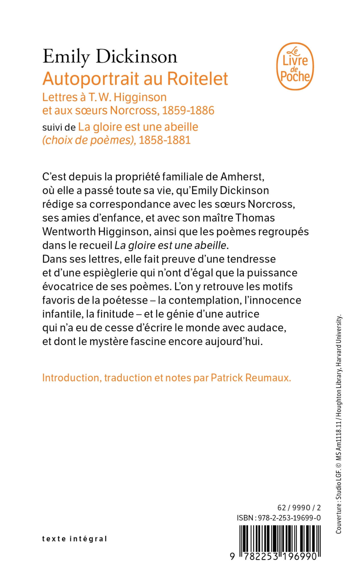 Autoportrait au Roitelet - Emily Dickinson - LGF