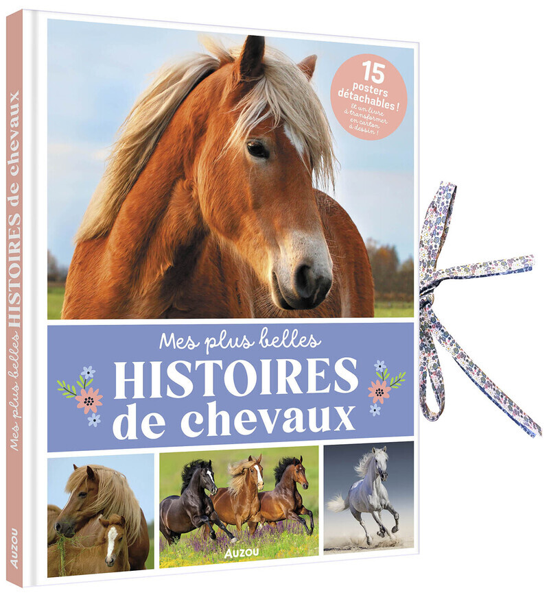 Livre-poster : Mes histoires de chevaux - Christelle Huet-Gomez - AUZOU