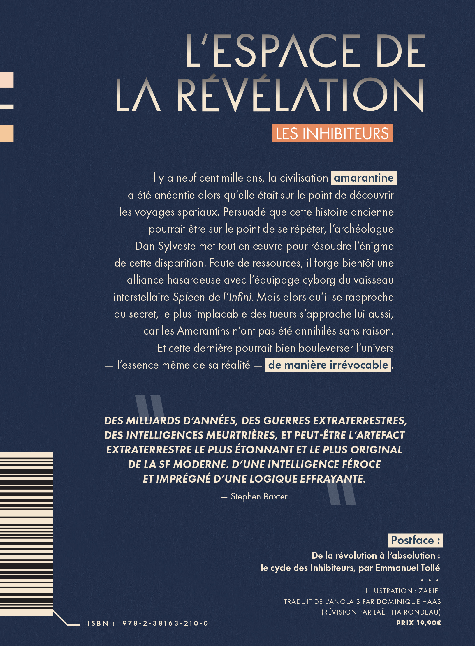 L'espace de la révélation - Alastair Reynolds, Olivier Girard, Emmanuel Tollé - BELIAL